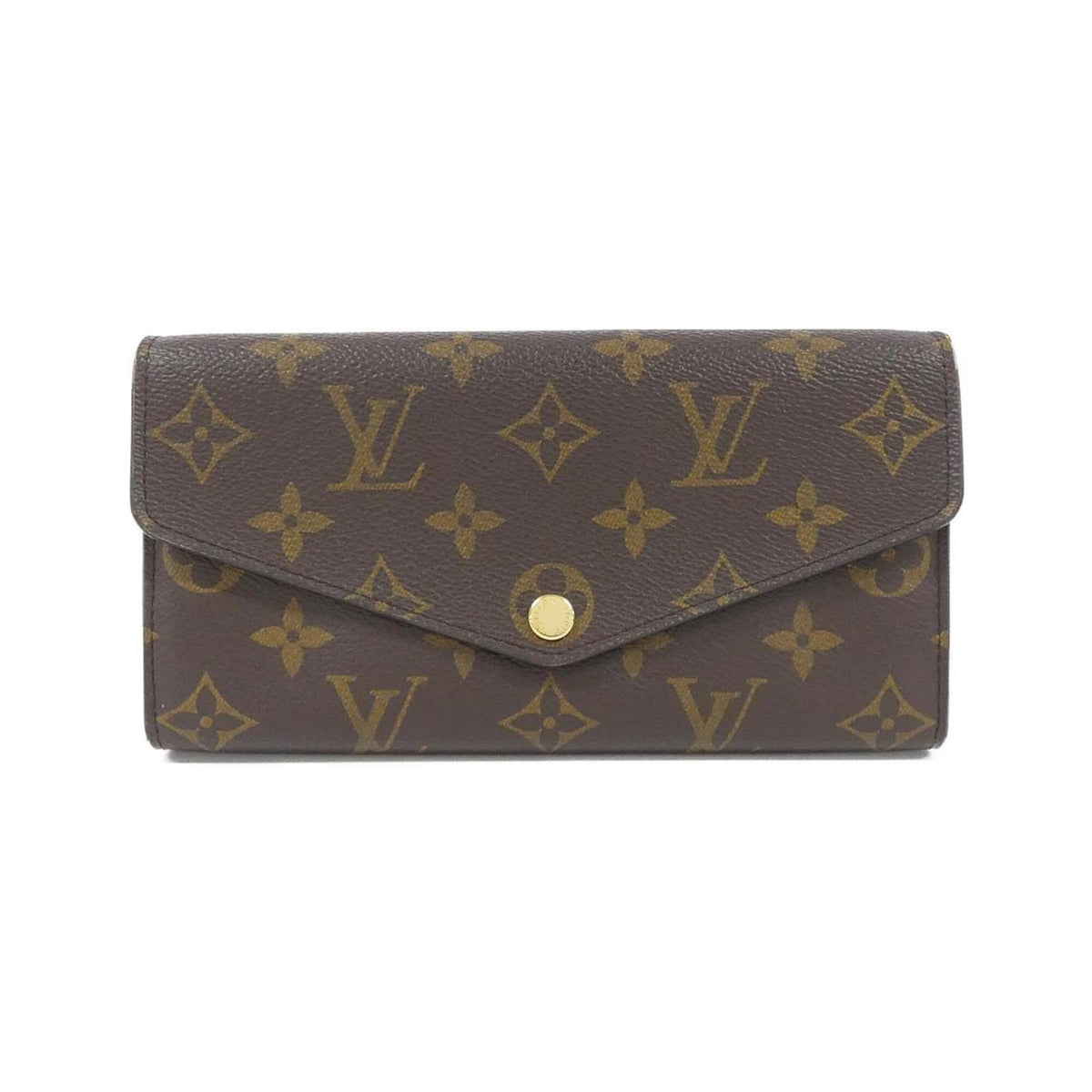 Louis Vuitton Coquelicots Marron Coated Canvas Long Wallet (Bi-Fold) (Pre-Owned)