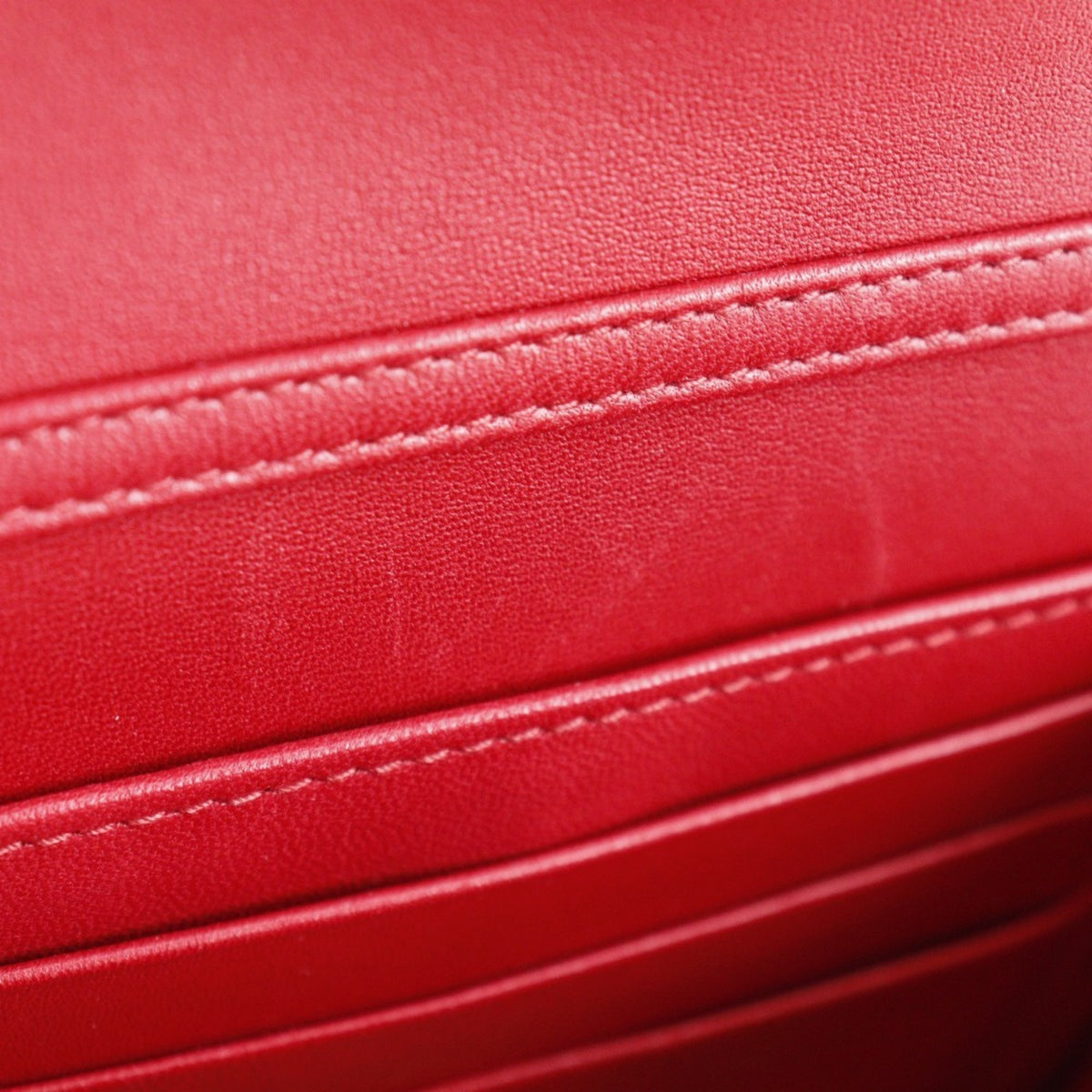 Christian Dior Pink Red Color Leather Shoulder Bag (Pre-Owned)