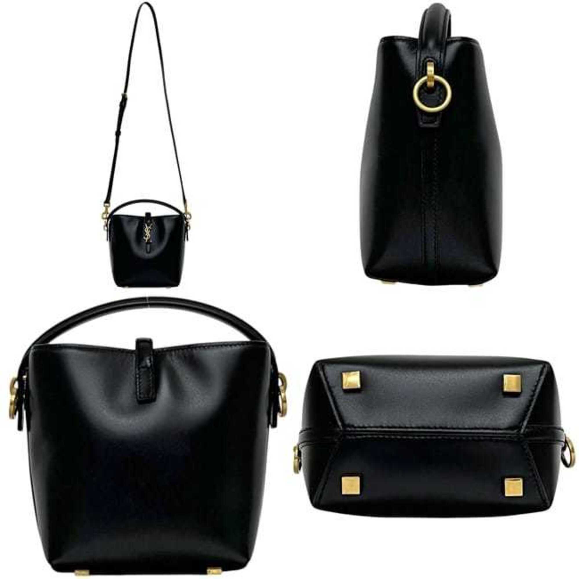 Saint Laurent Black Leather Shoulder Bag (Pre-Owned)