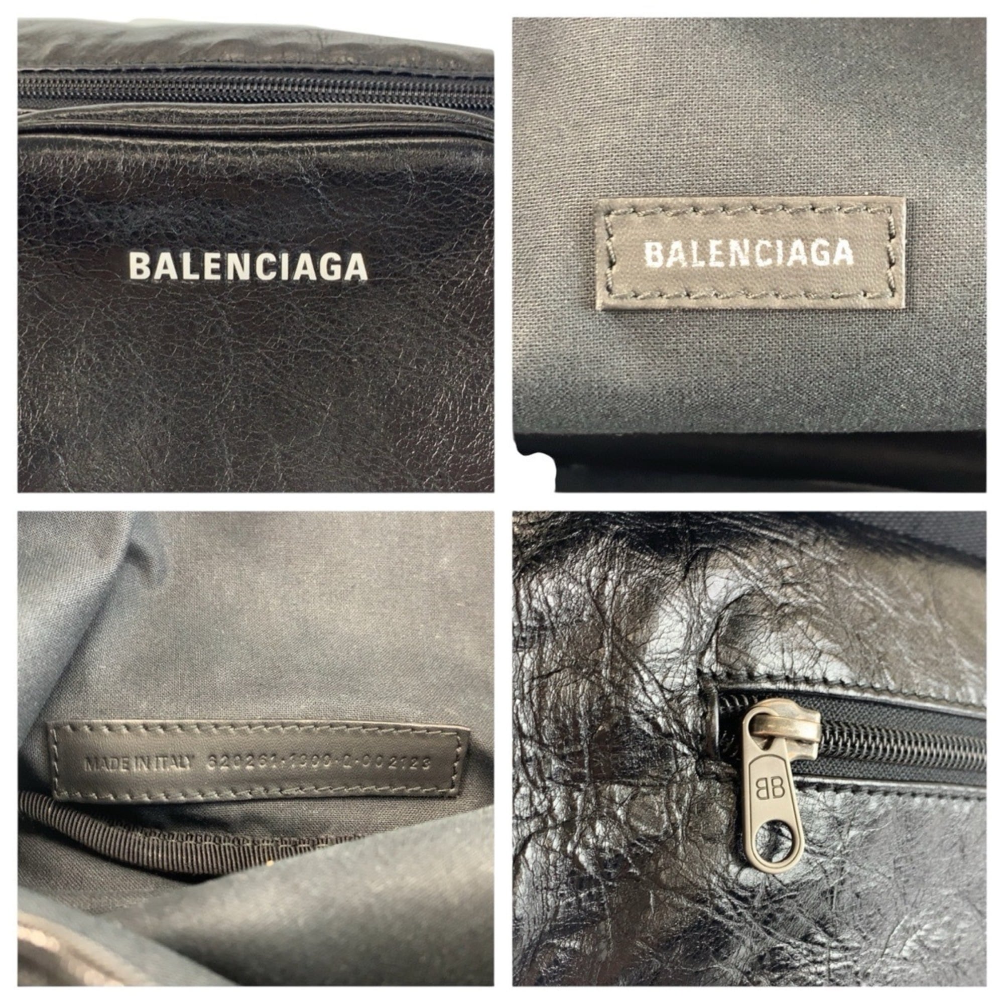 Balenciaga Black Leather Fanny Pack (Pre-Owned)