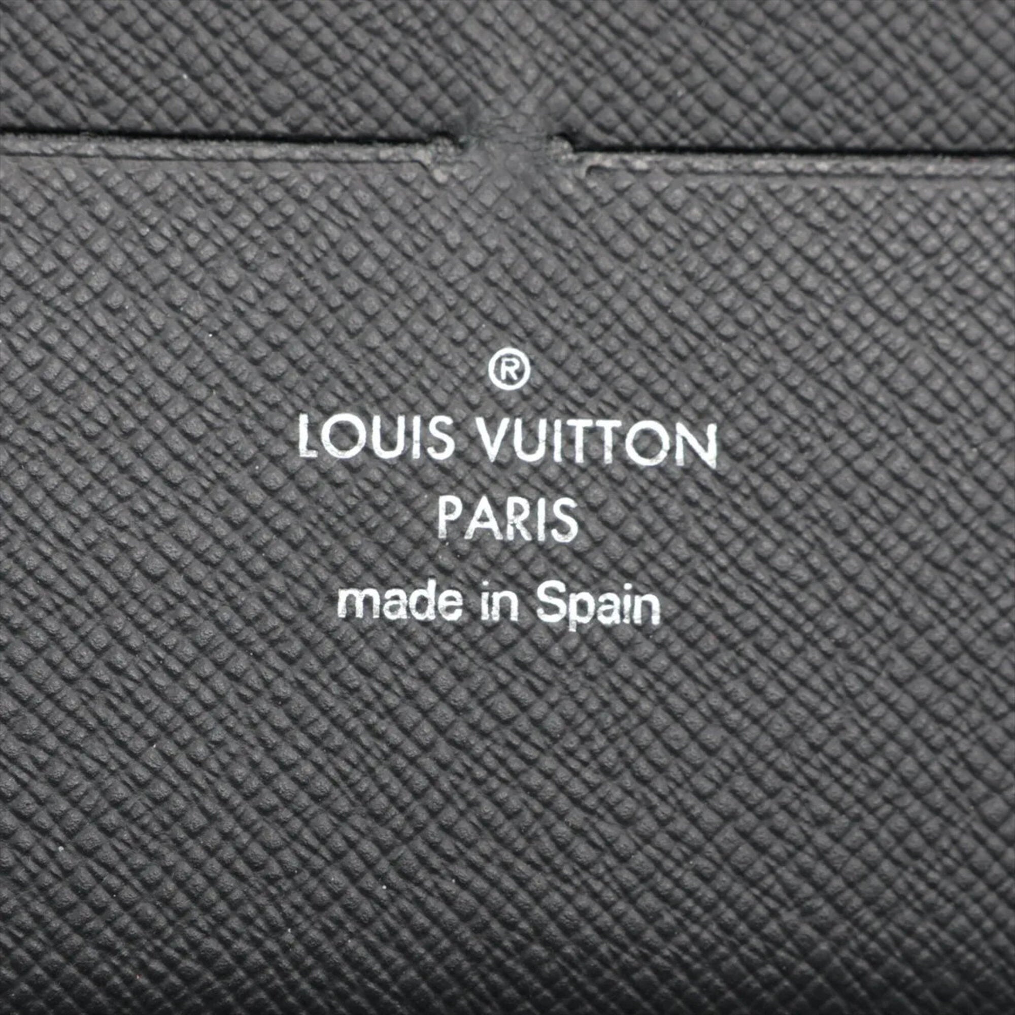 Louis Vuitton Noir Leather Long Wallet (Bi-Fold) (Pre-Owned)