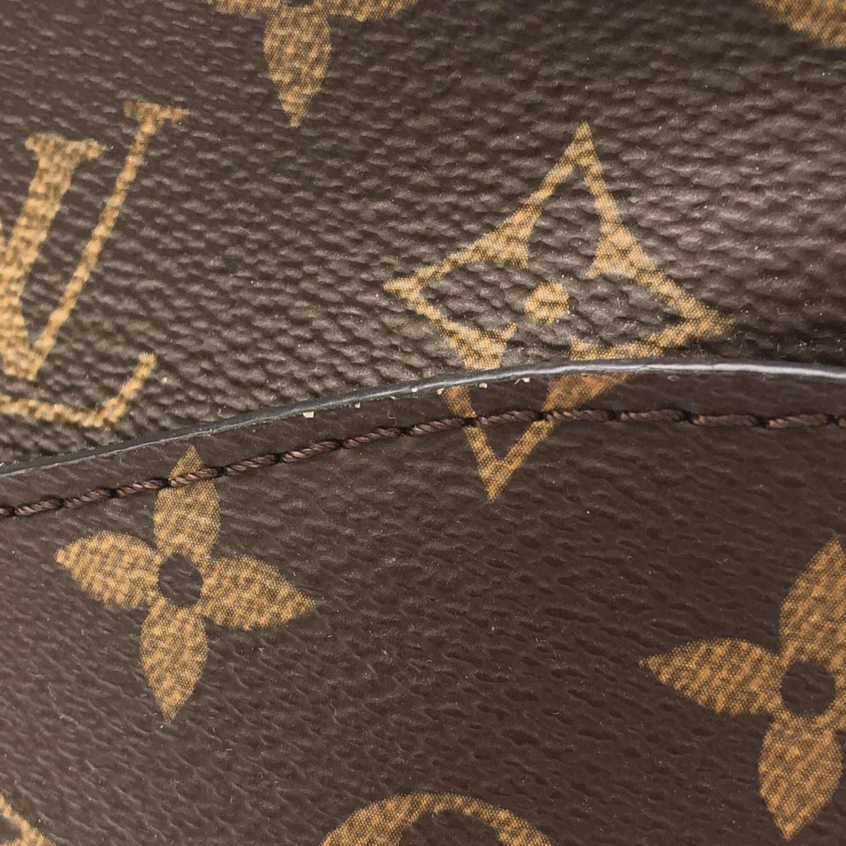 Louis Vuitton Black Marron Coated Canvas Shoulder Bag (Pre-Owned)