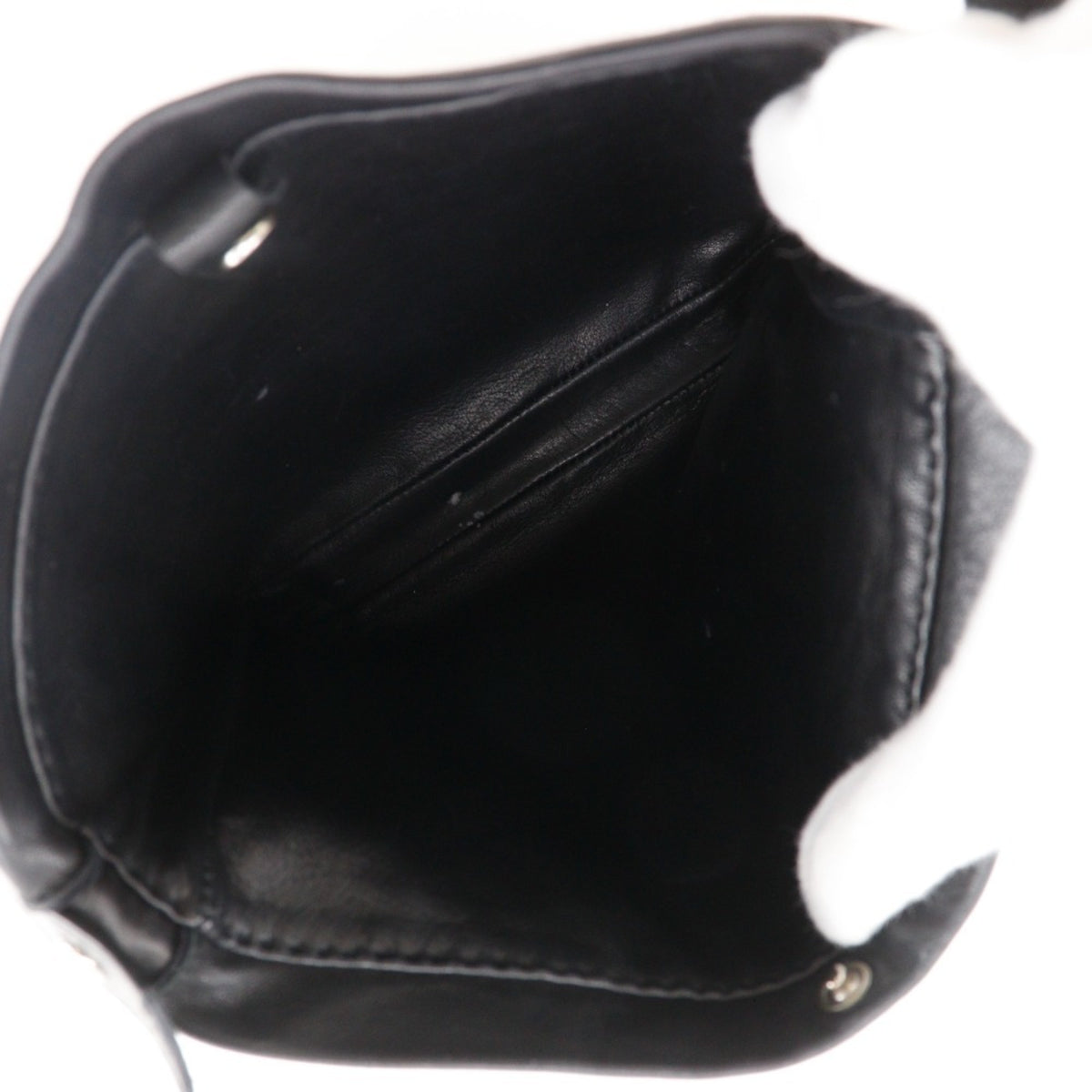 Hermes Black Leather Shoulder Bag (Pre-Owned)
