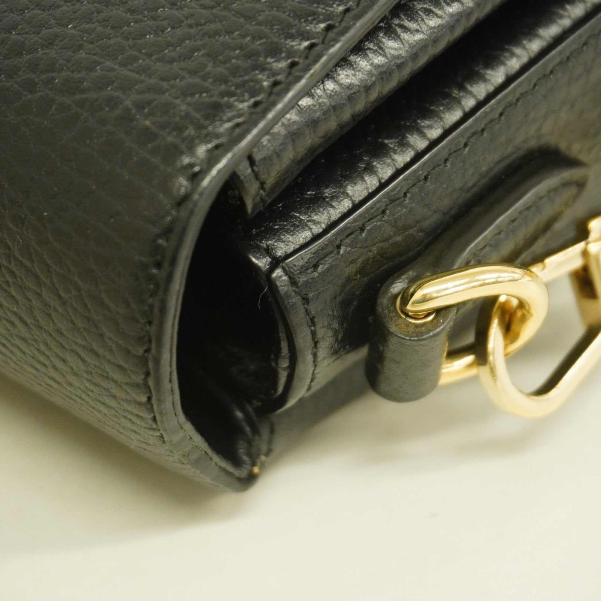 Gucci Black Leather Shoulder Bag (Pre-Owned)