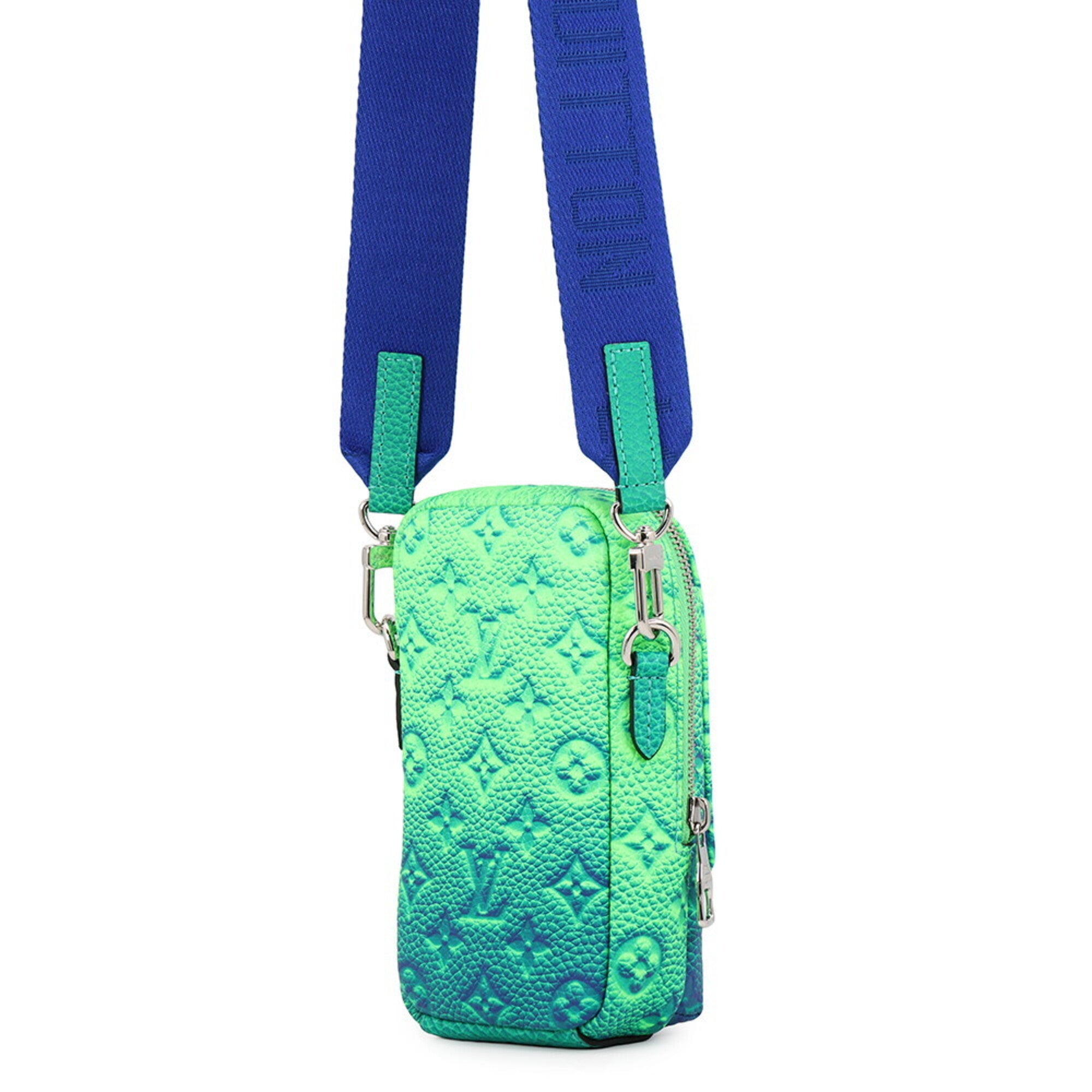 Louis Vuitton Blue Green Handbag Pouch Shoulder Bag (Pre-Owned)