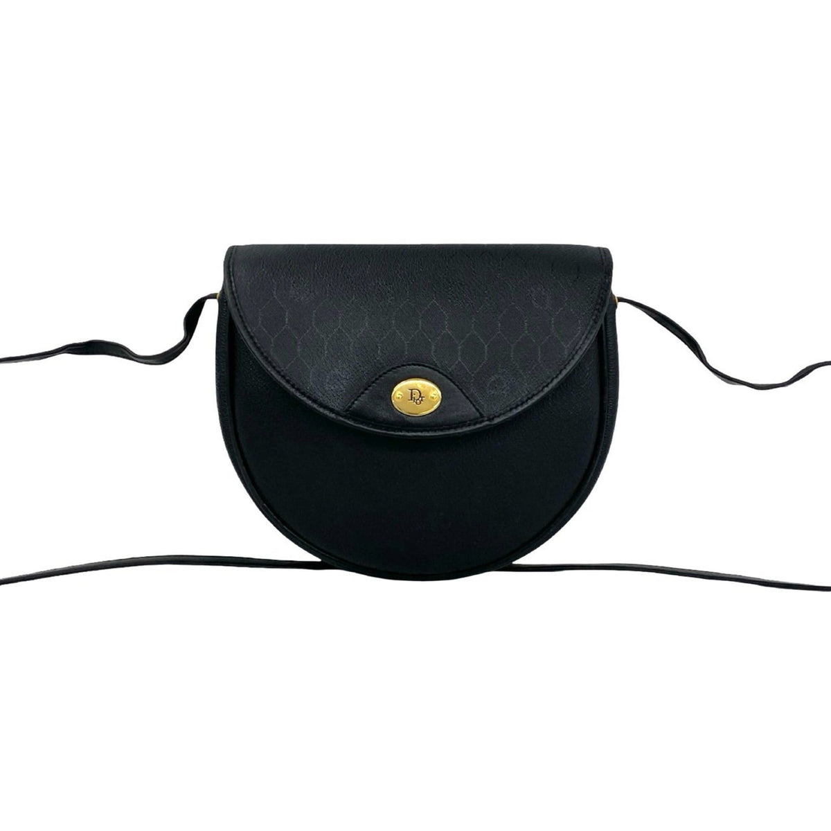 Christian Dior Black Leather Pvc Pochette Shoulder Bag (Pre-Owned)
