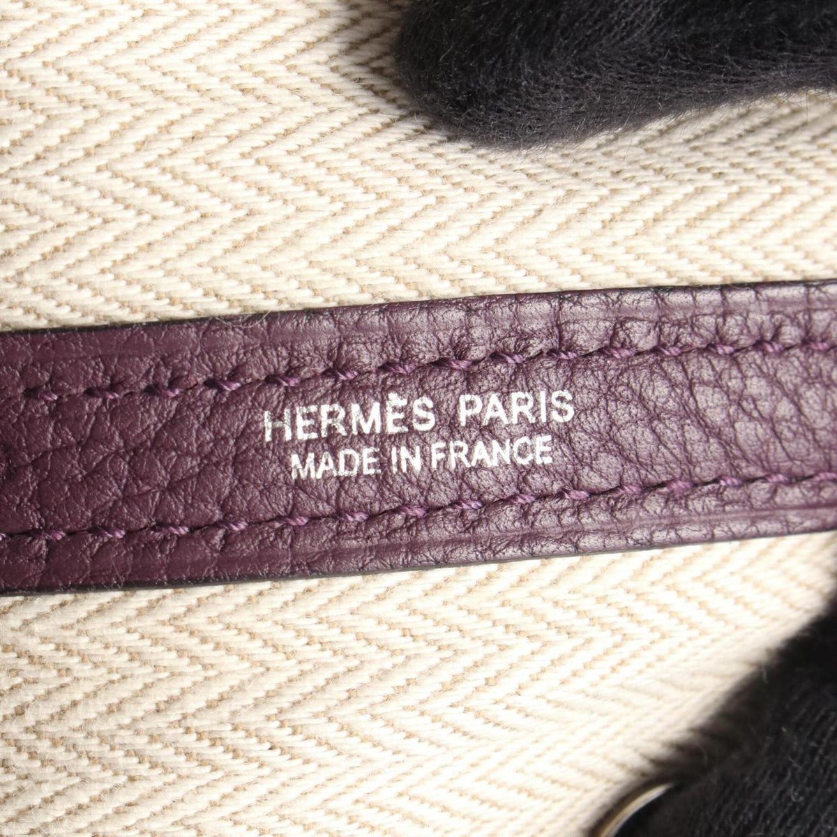 Hermes Purple Negonda Leather Handbag Tote Bag (Pre-Owned)