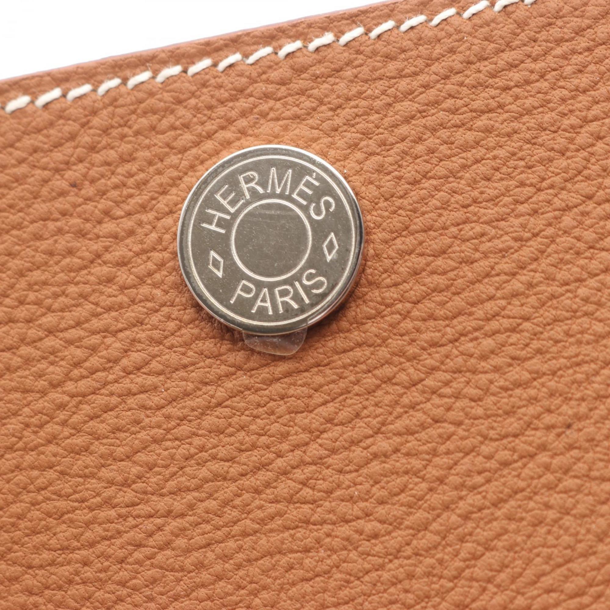 Hermes Brown Gold Togo Leather Leather Handbag Shoulder Bag (Pre-Owned)