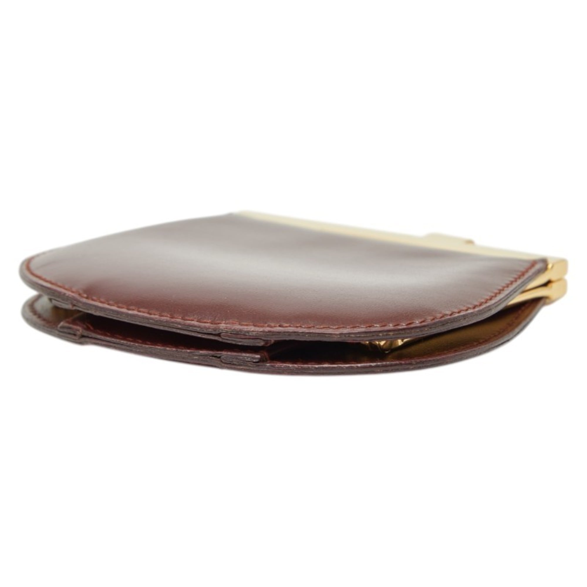 Cartier Bordeaux Wine Red Leather Coin Purse/Coin Case (Pre-Owned)