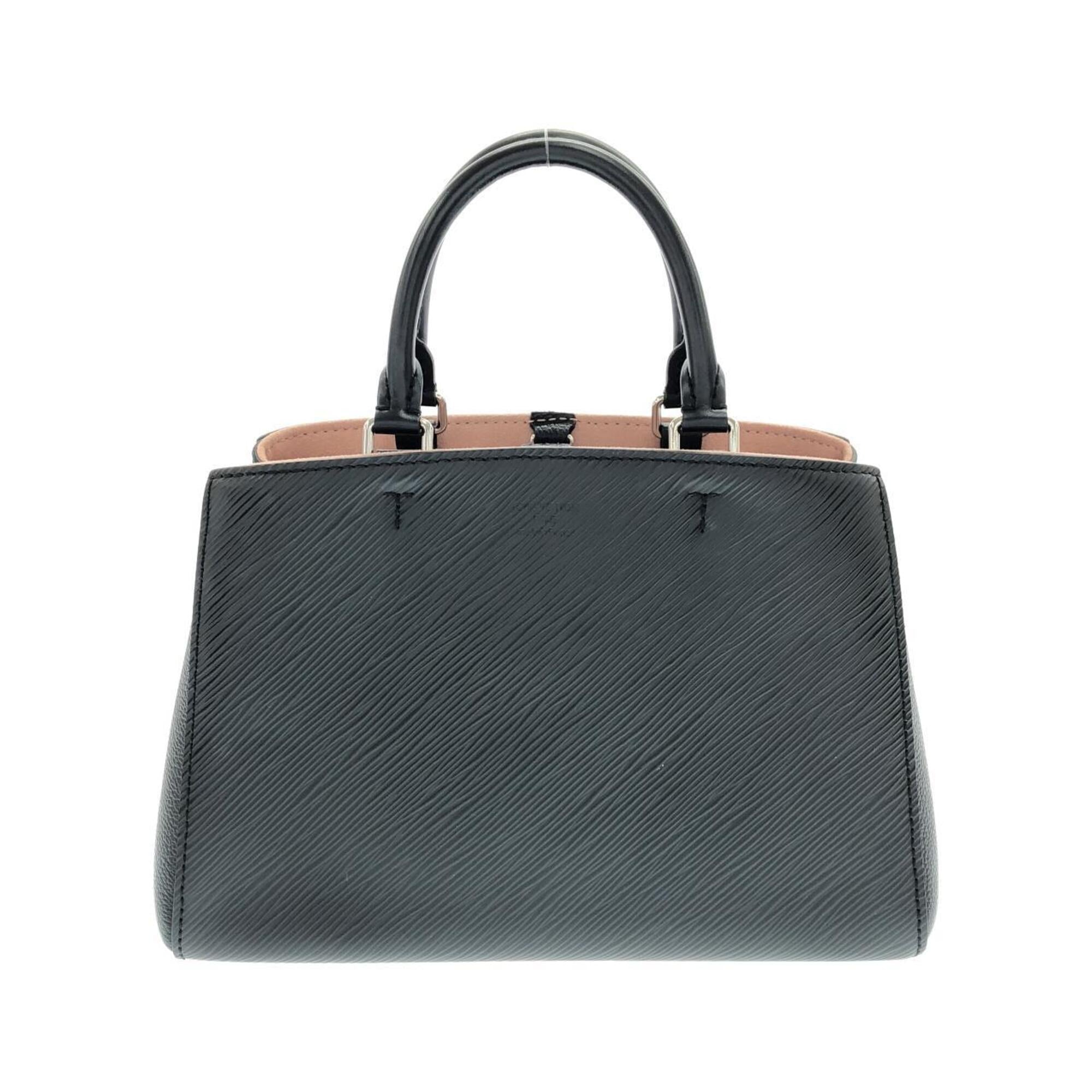 Louis Vuitton Black Leather Handbag Tote Bag (Pre-Owned)