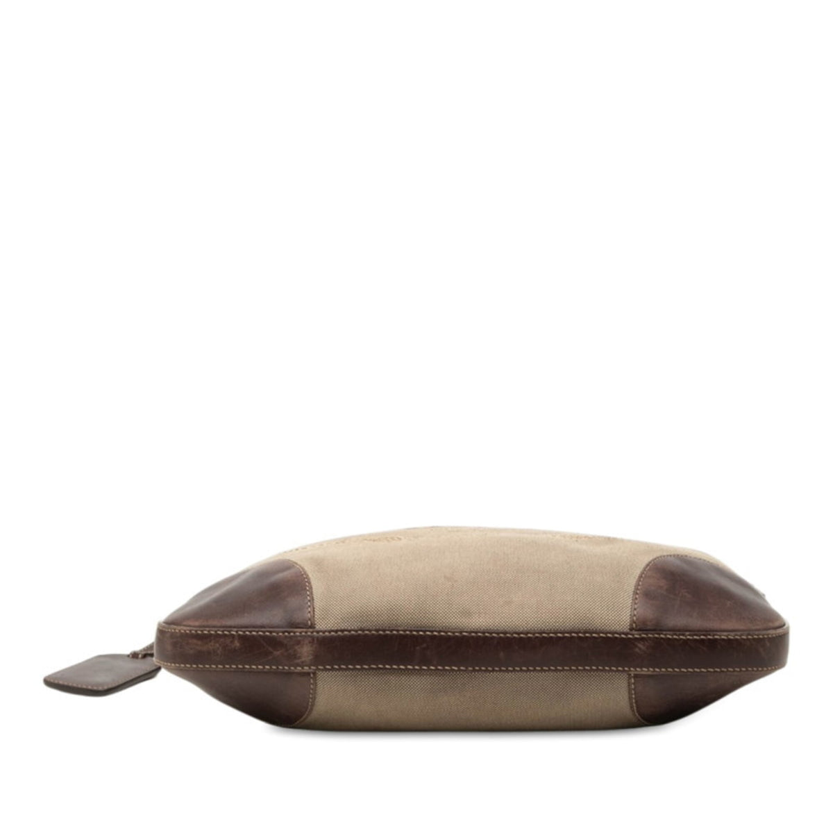 Prada Brown Canvas Leather Shoulder Bag (Pre-Owned)
