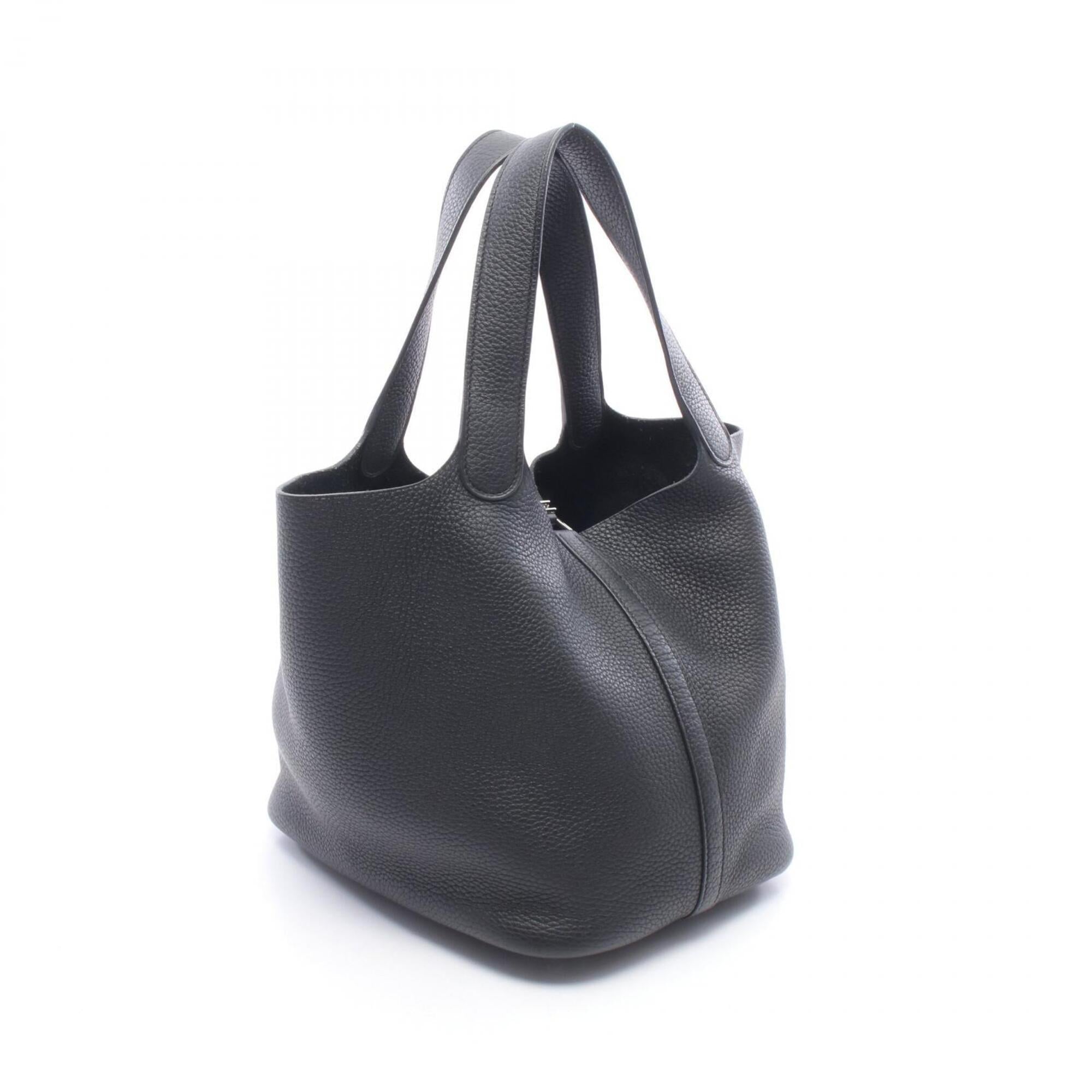 Hermes Black Taurillon Clemence Leather Handbag (Pre-Owned)