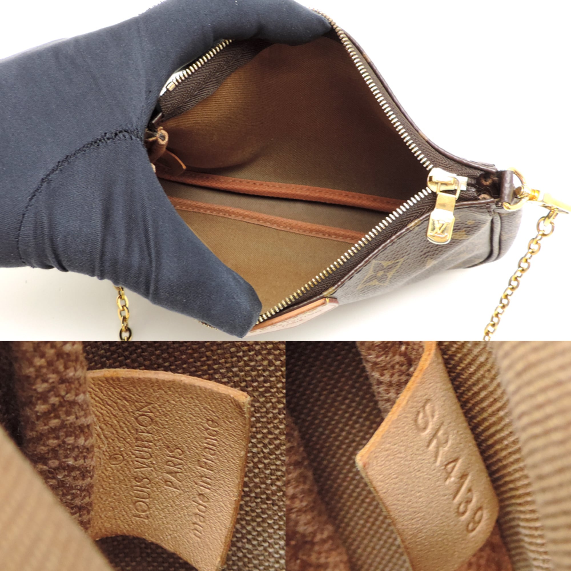 Louis Vuitton Brown Rose Clair Monogram Pochette Pouch (Pre-Owned)
