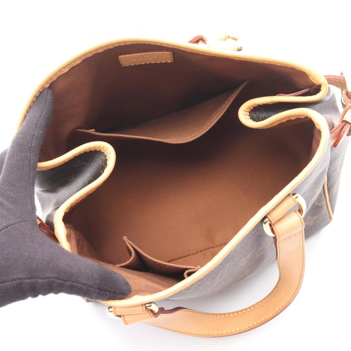 Louis Vuitton Brown Monogram Leather Handbag (Pre-Owned)