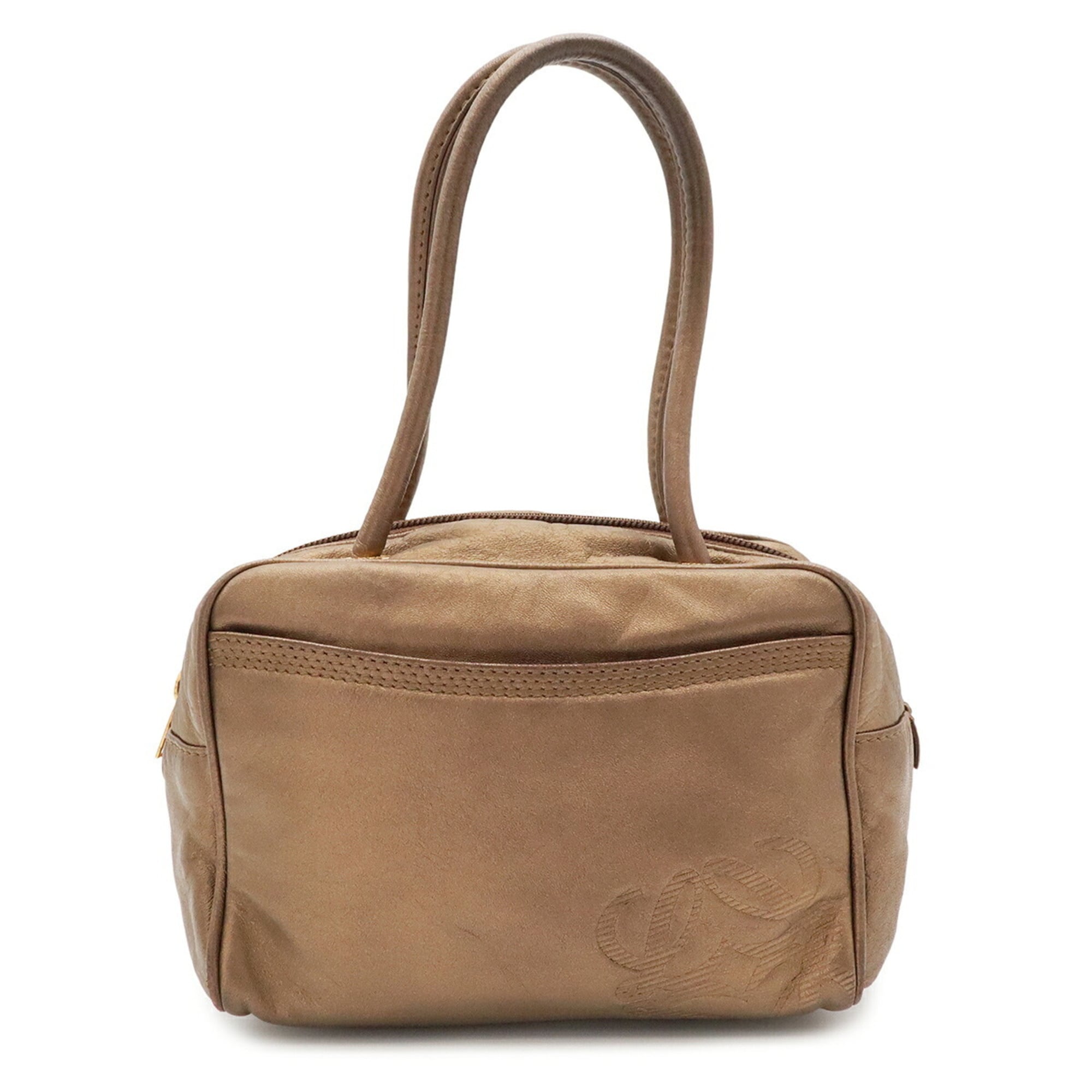 Loewe Metallic Bronze Leather Handbag (Pre-Owned)