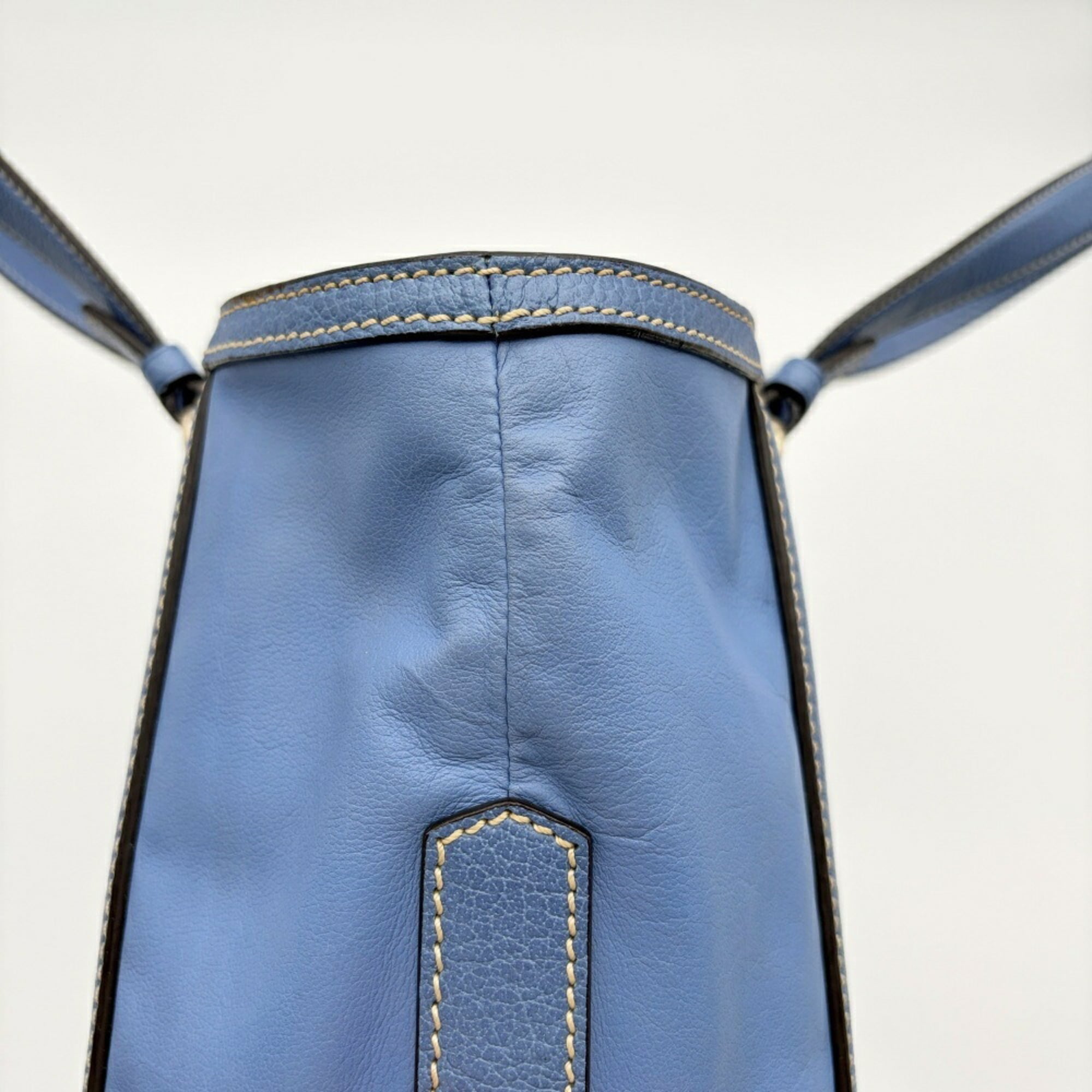 Celine Blue Leather Tote Bag (Pre-Owned)