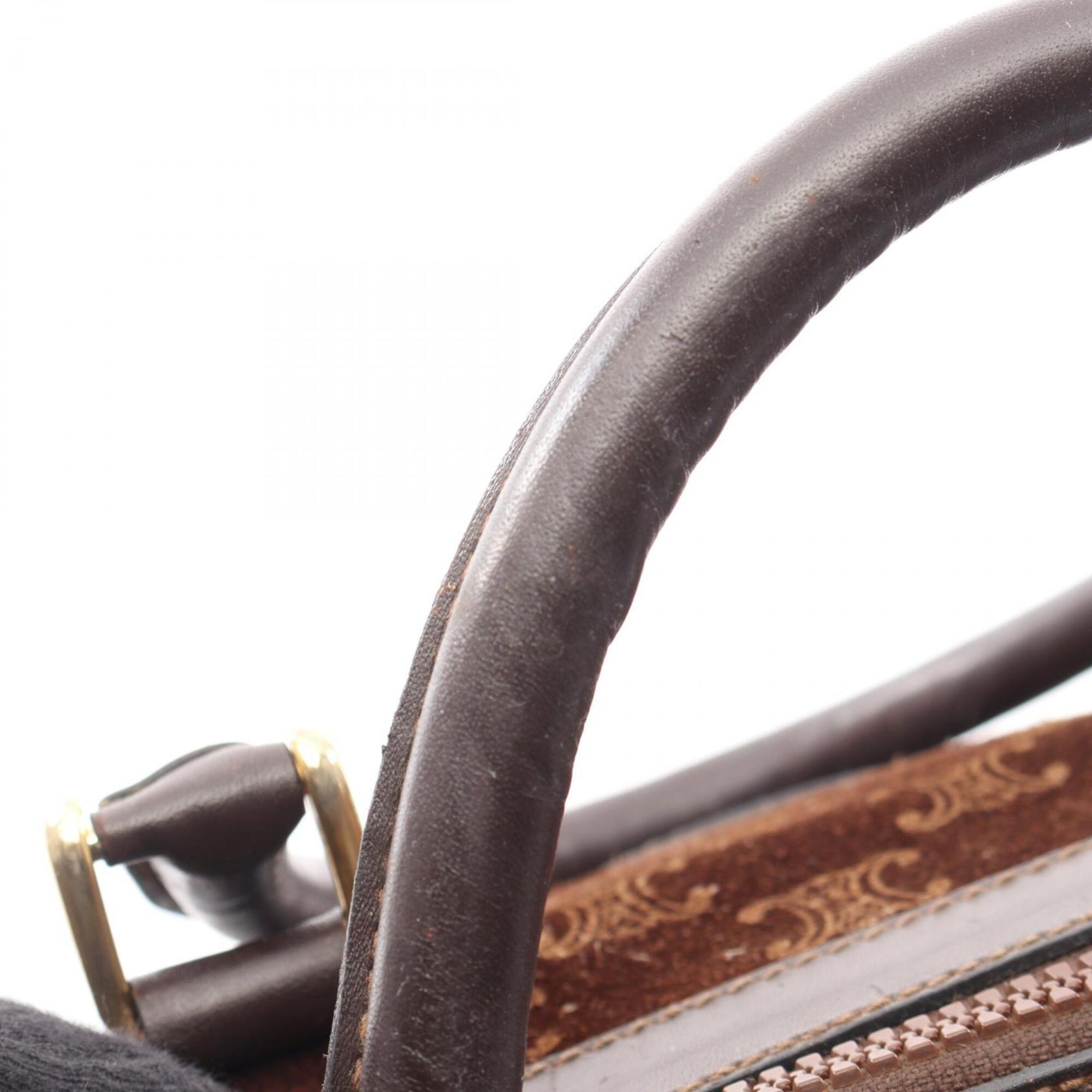 Celine Brown Suede Leather Handbag (Pre-Owned)