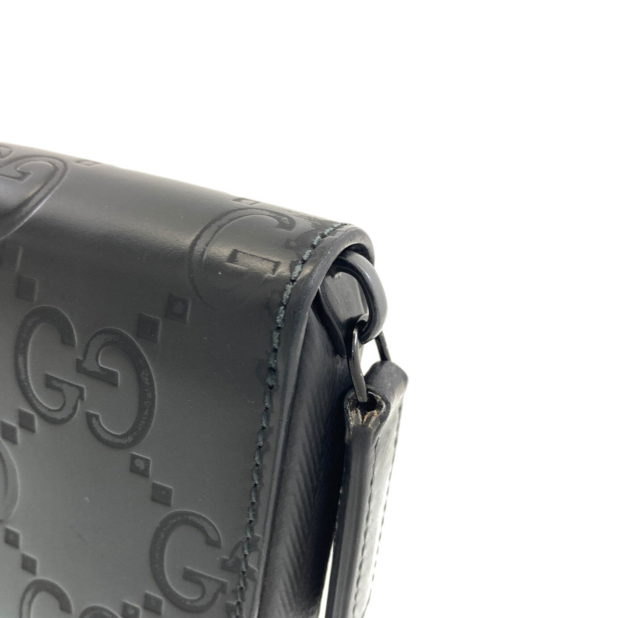 Gucci Black Rubber Long Wallet (Bi-Fold) (Pre-Owned)