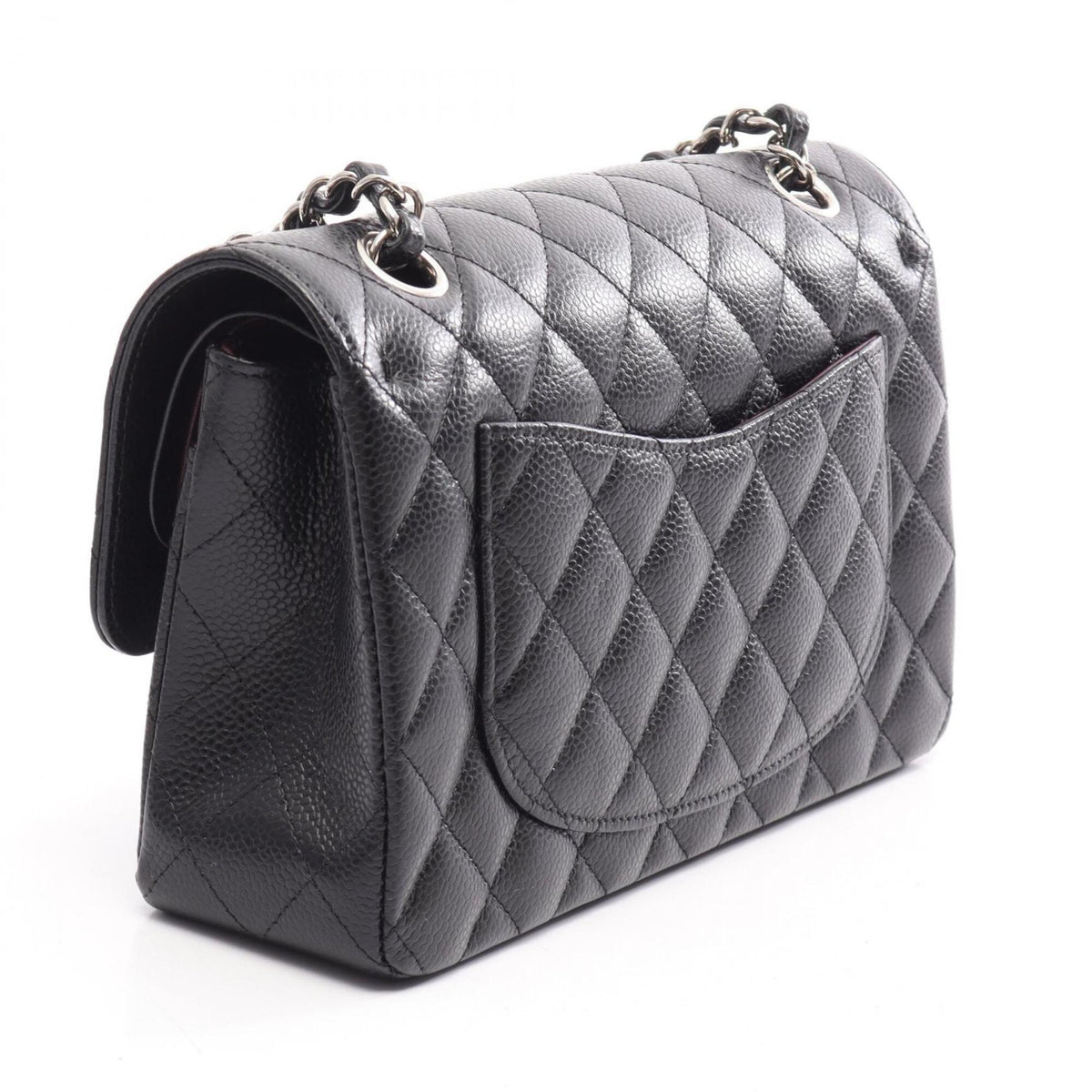 Chanel Black Grained Calfskin Handbag Shoulder Bag (Pre-Owned)
