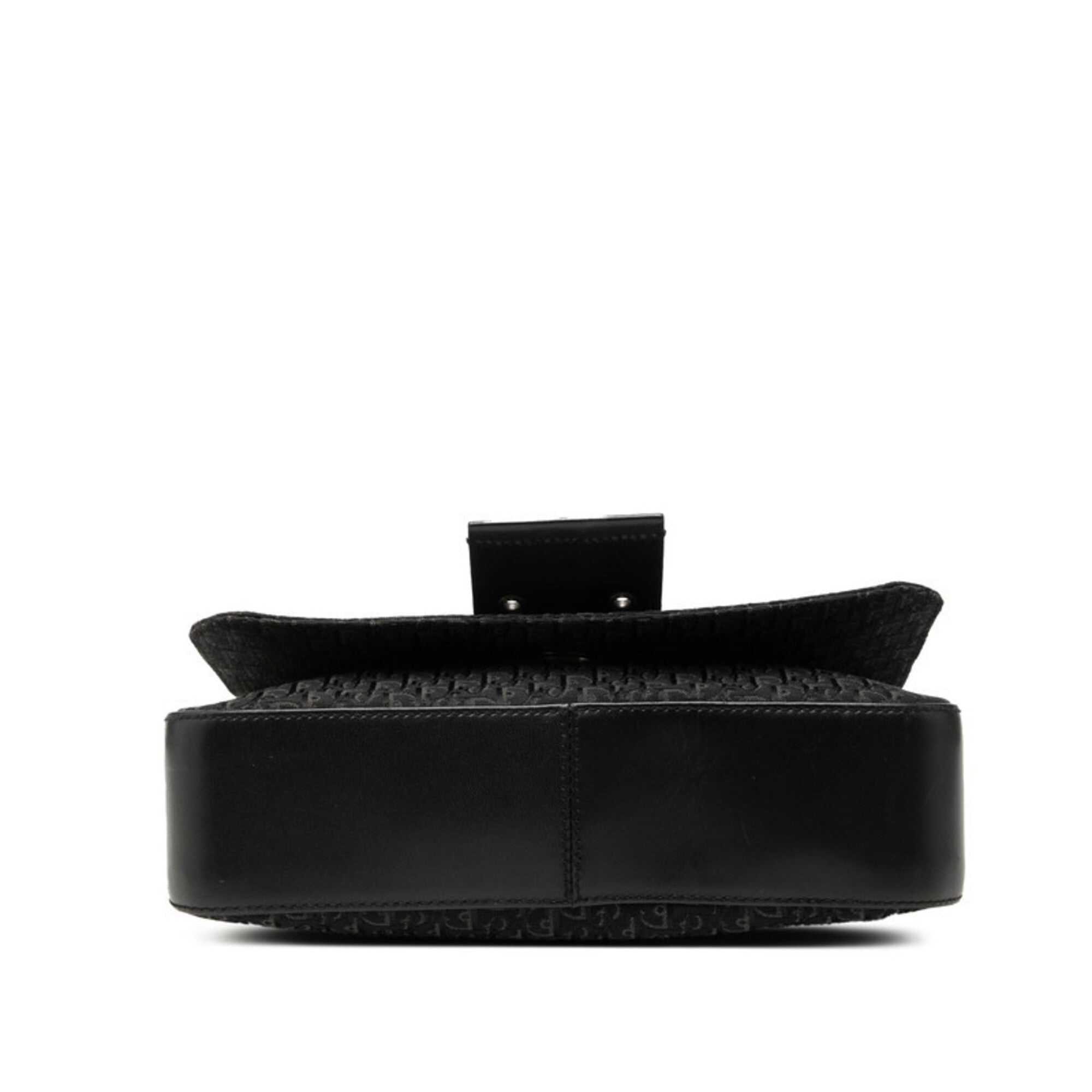 Christian Dior Black Canvas Leather Shoulder Bag (Pre-Owned)