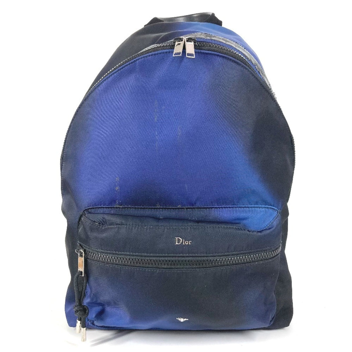 Christian Dior Black Blue Nylon Backpack (Pre-Owned)