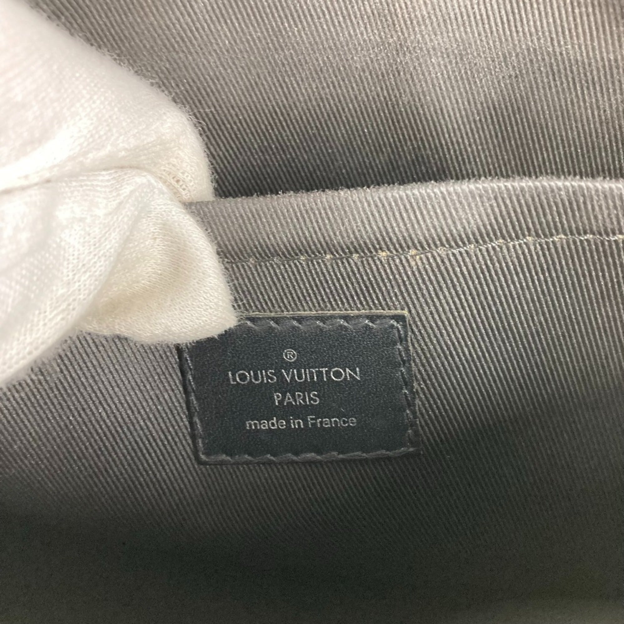 Louis Vuitton Black Brown Monogram Canvas Clutch Bag Handbag Pochette Pouch (Pre-Owned)