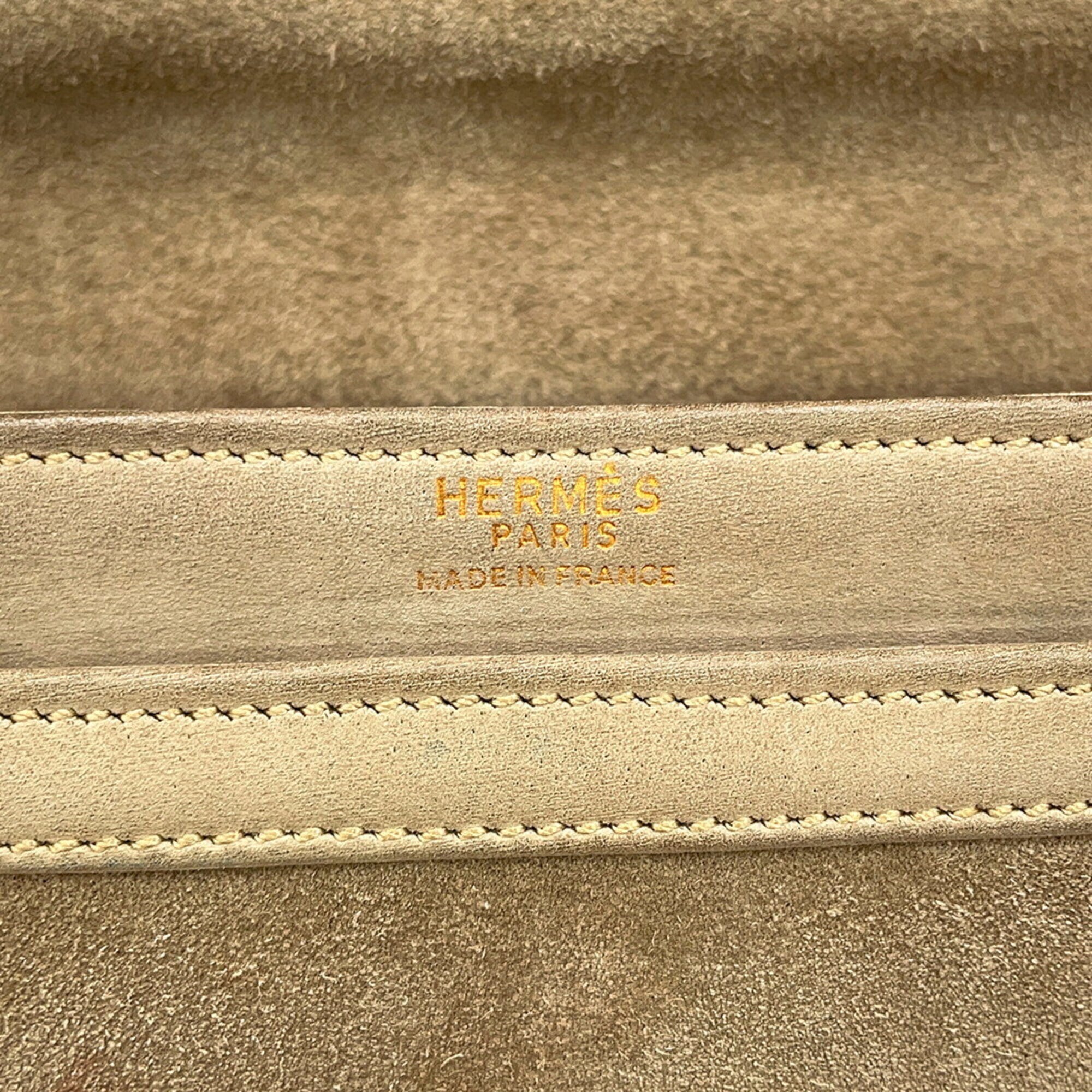 Hermes Kara Beige Handbag Shoulder Bag (Pre-Owned)