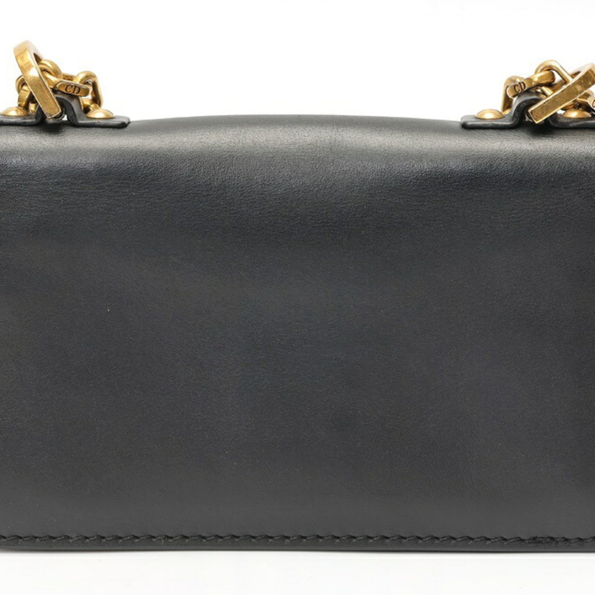 Christian Dior Black Leather Shoulder Bag (Pre-Owned)