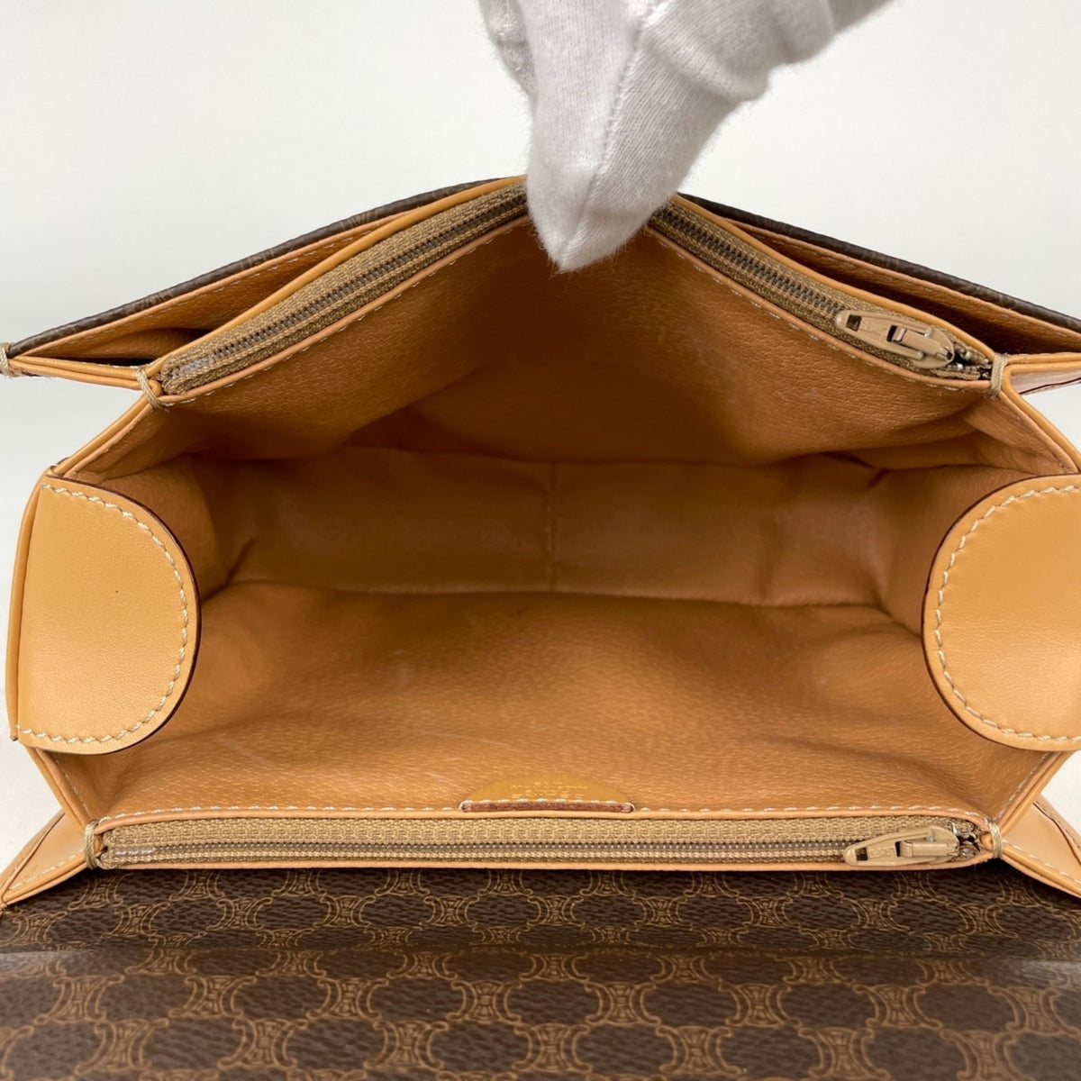 Celine Brown Coated Canvas Leather Handbag (Pre-Owned)