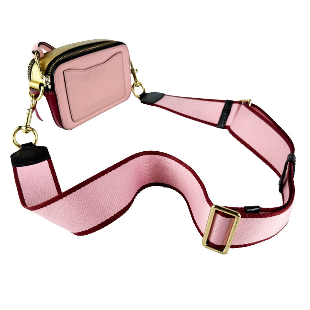 Marc Jacobs Gold Pink Red Color Coated Canvas Shoulder Bag (Pre-Owned)