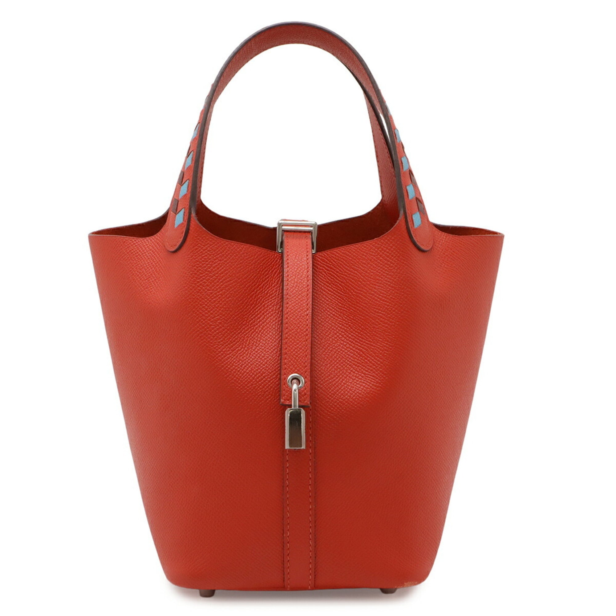 Hermes Picotin Rouge H Epsom Leather Handbag Tote Bag (Pre-Owned)