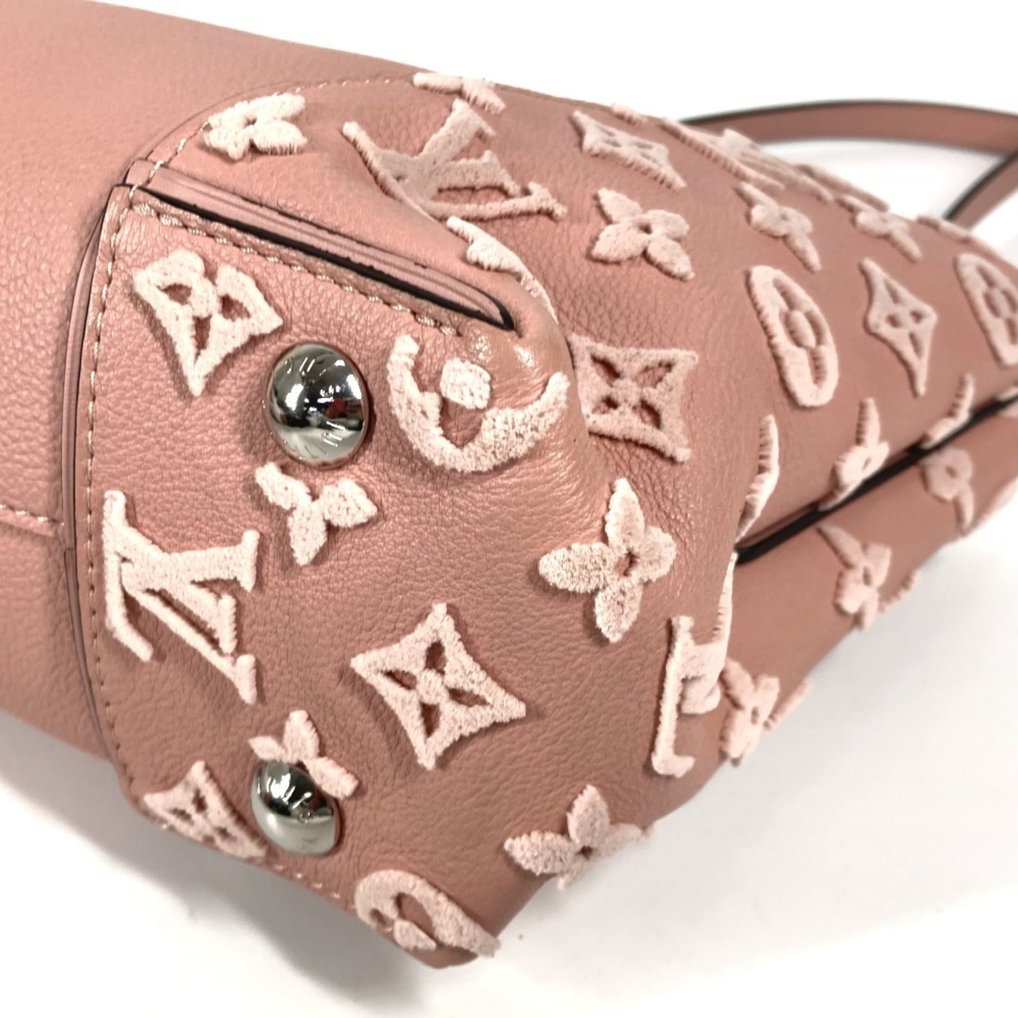 Louis Vuitton Magnolia Pink Leather Handbag Shoulder Bag Tote Bag (Pre-Owned)