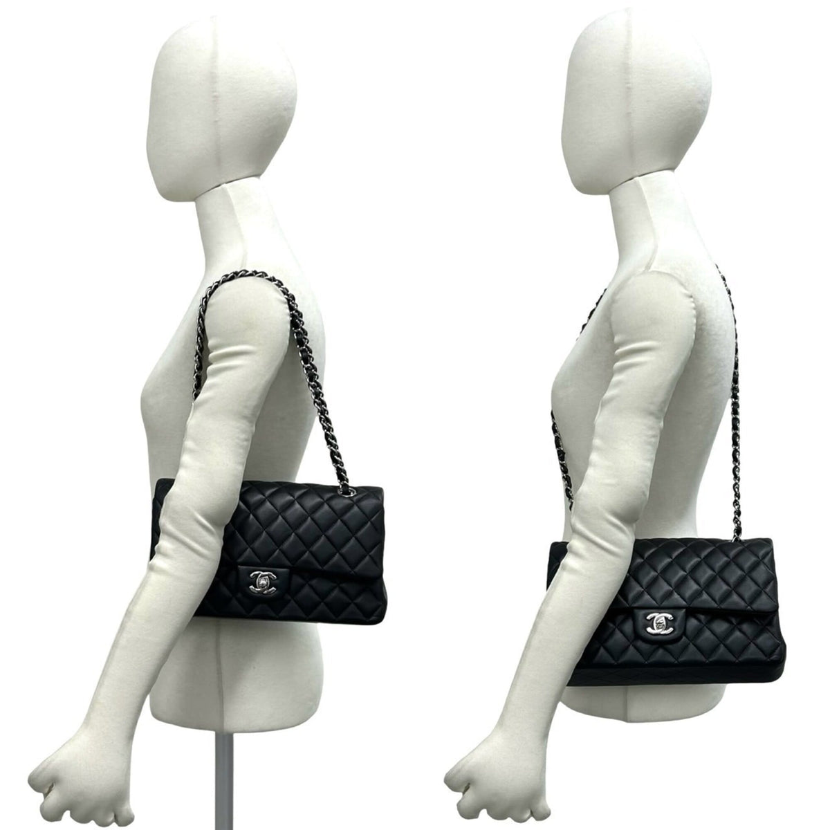 Chanel Black Leather Shoulder Bag (Pre-Owned)