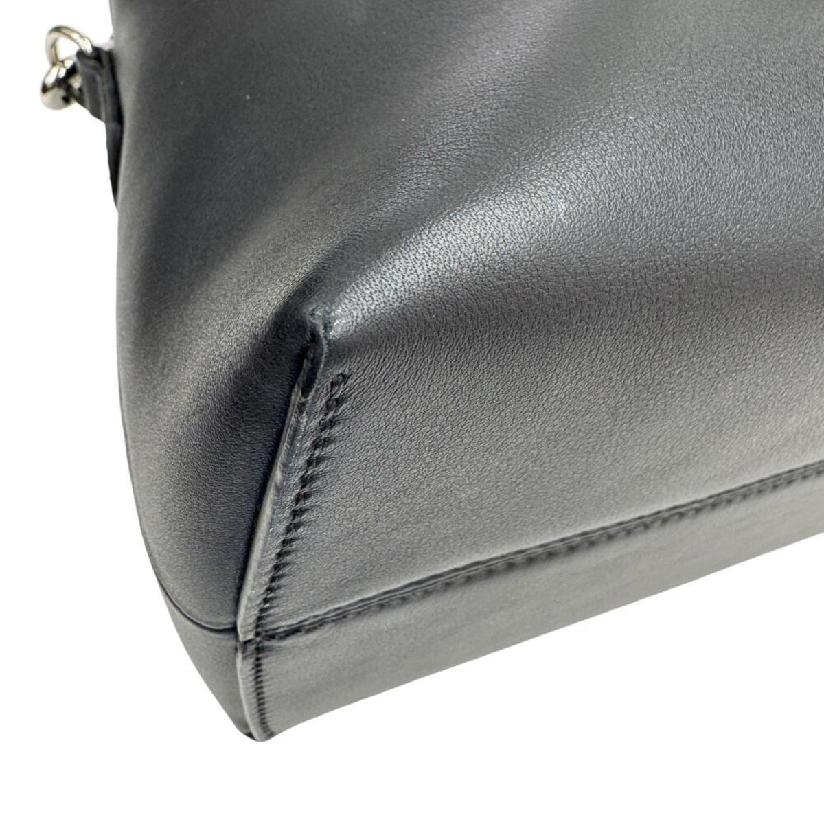 Fendi Black Leather Handbag Shoulder Bag (Pre-Owned)