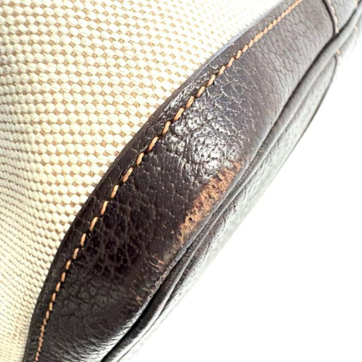 Hermes Cocaon Natural Toile H Buffalo Leather Tote Bag (Pre-Owned)