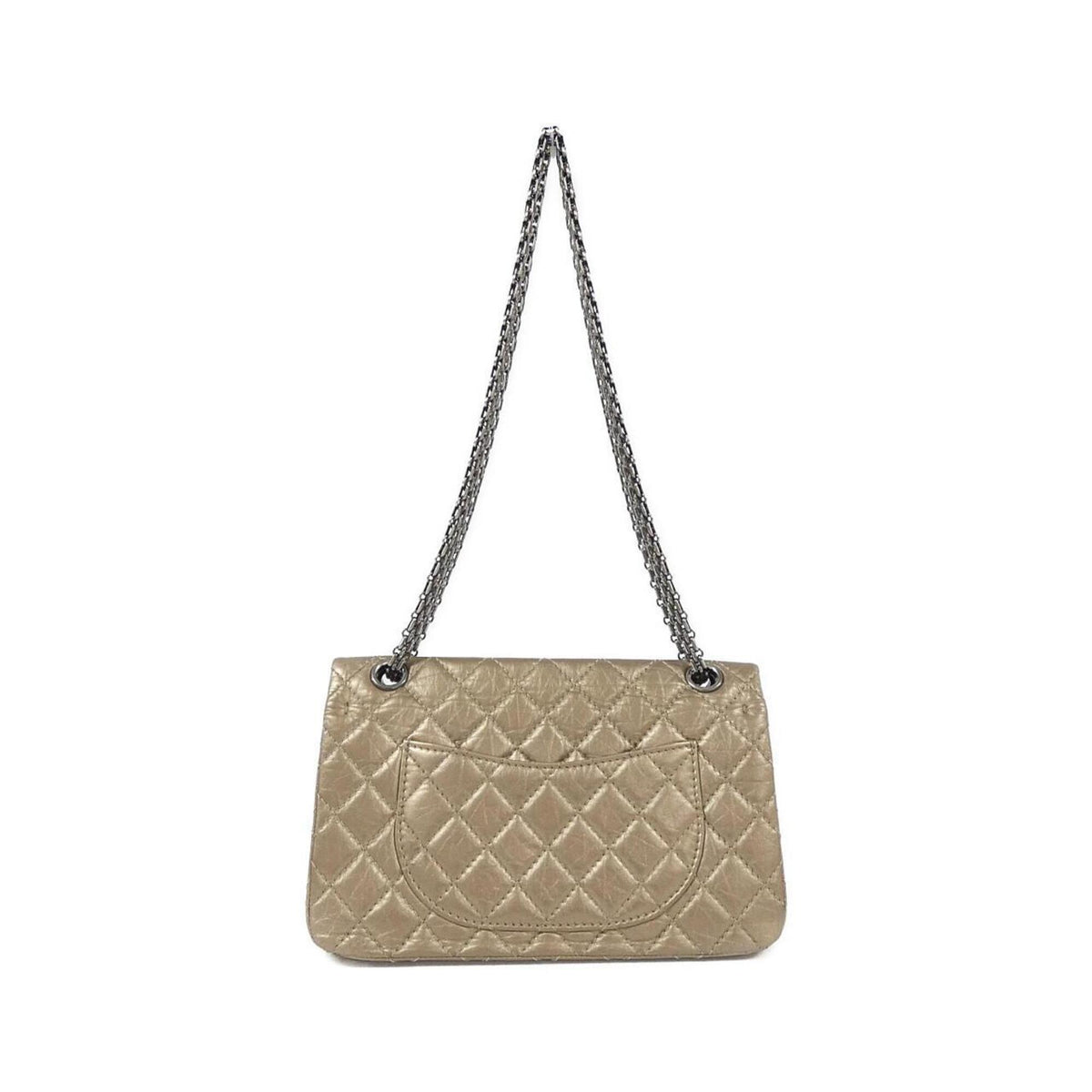 Chanel Beige Gold Gold Leather Shoulder Bag (Pre-Owned)