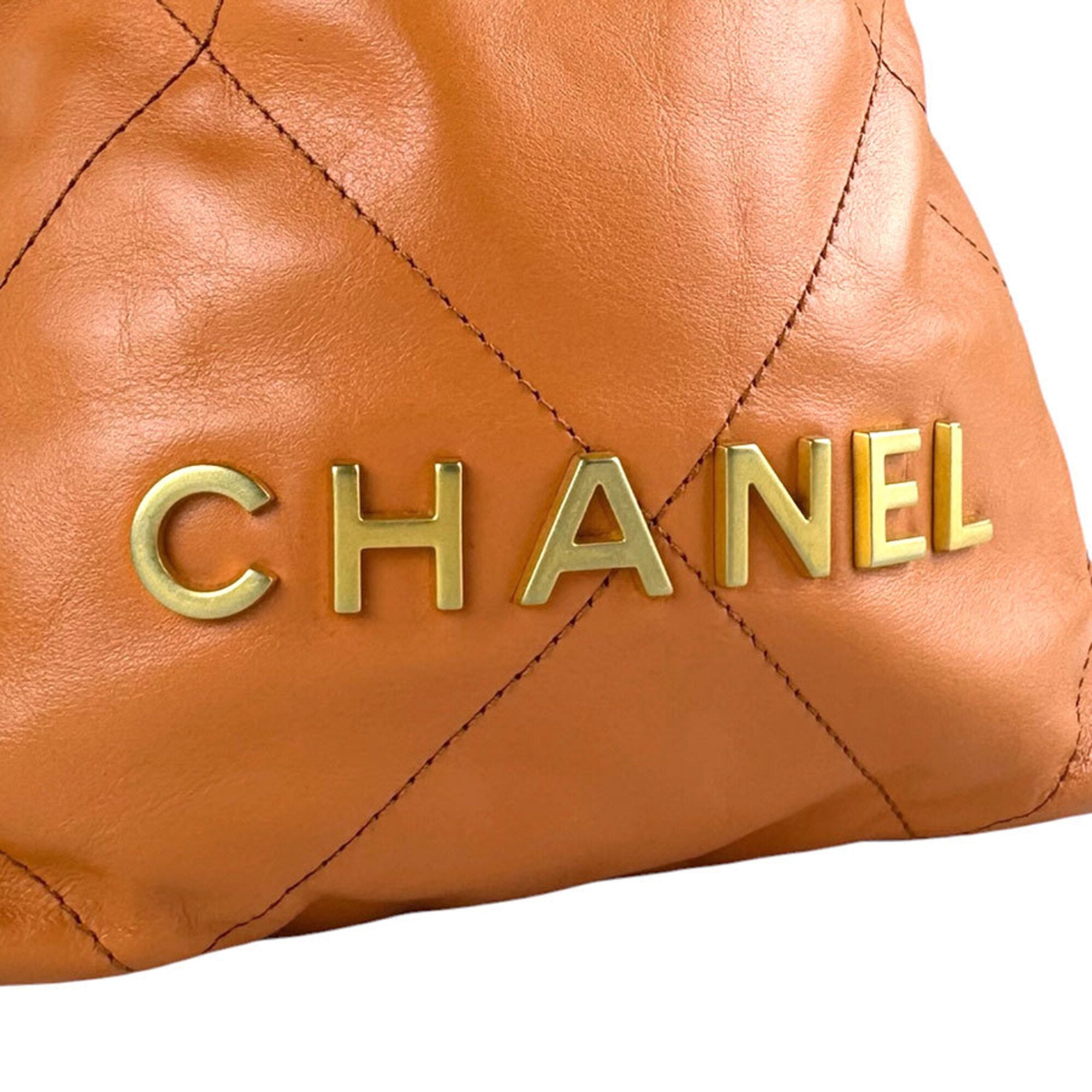 Chanel Orange Leather Shoulder Bag (Pre-Owned)