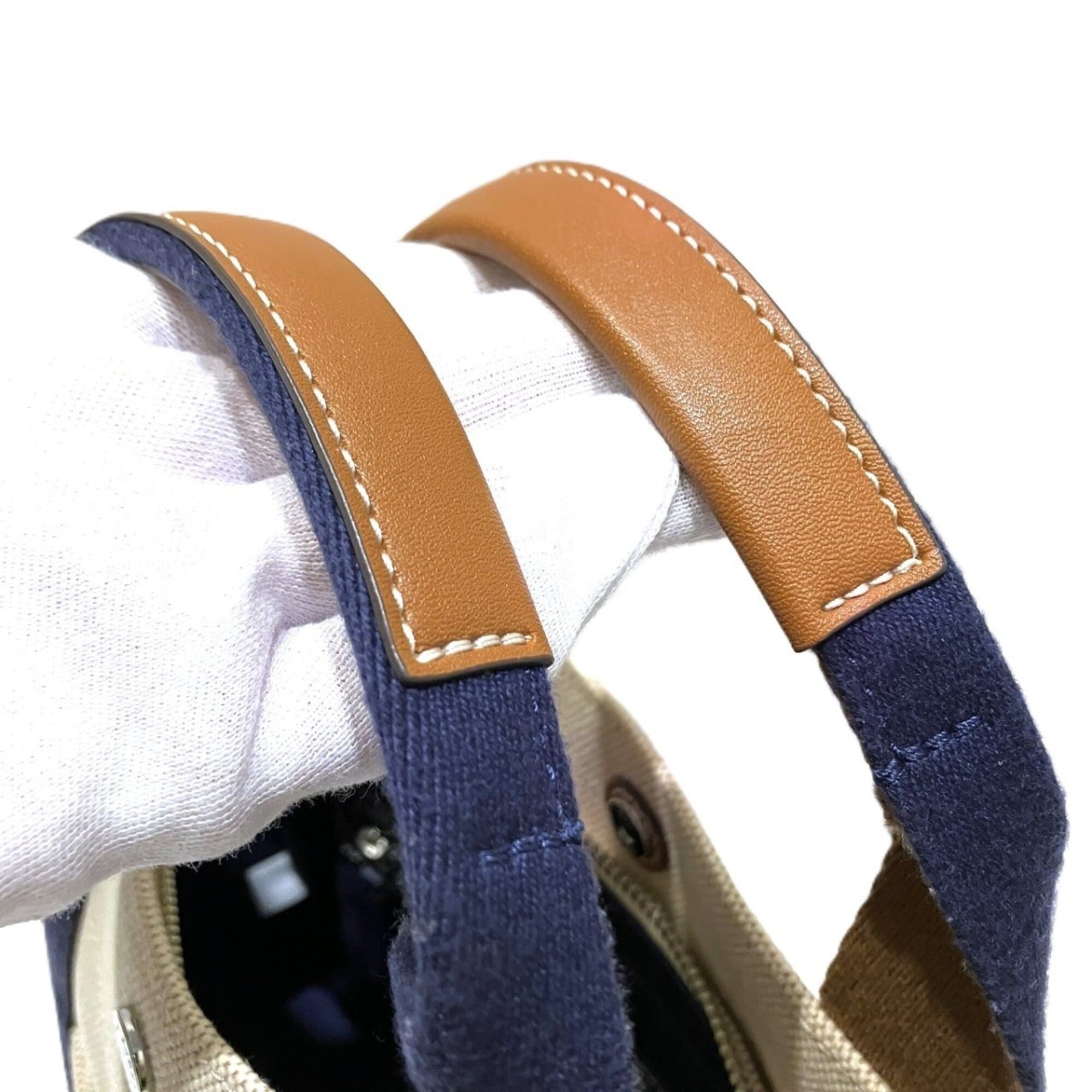 Tory Burch Beige Canvas Tote Bag (Pre-Owned)
