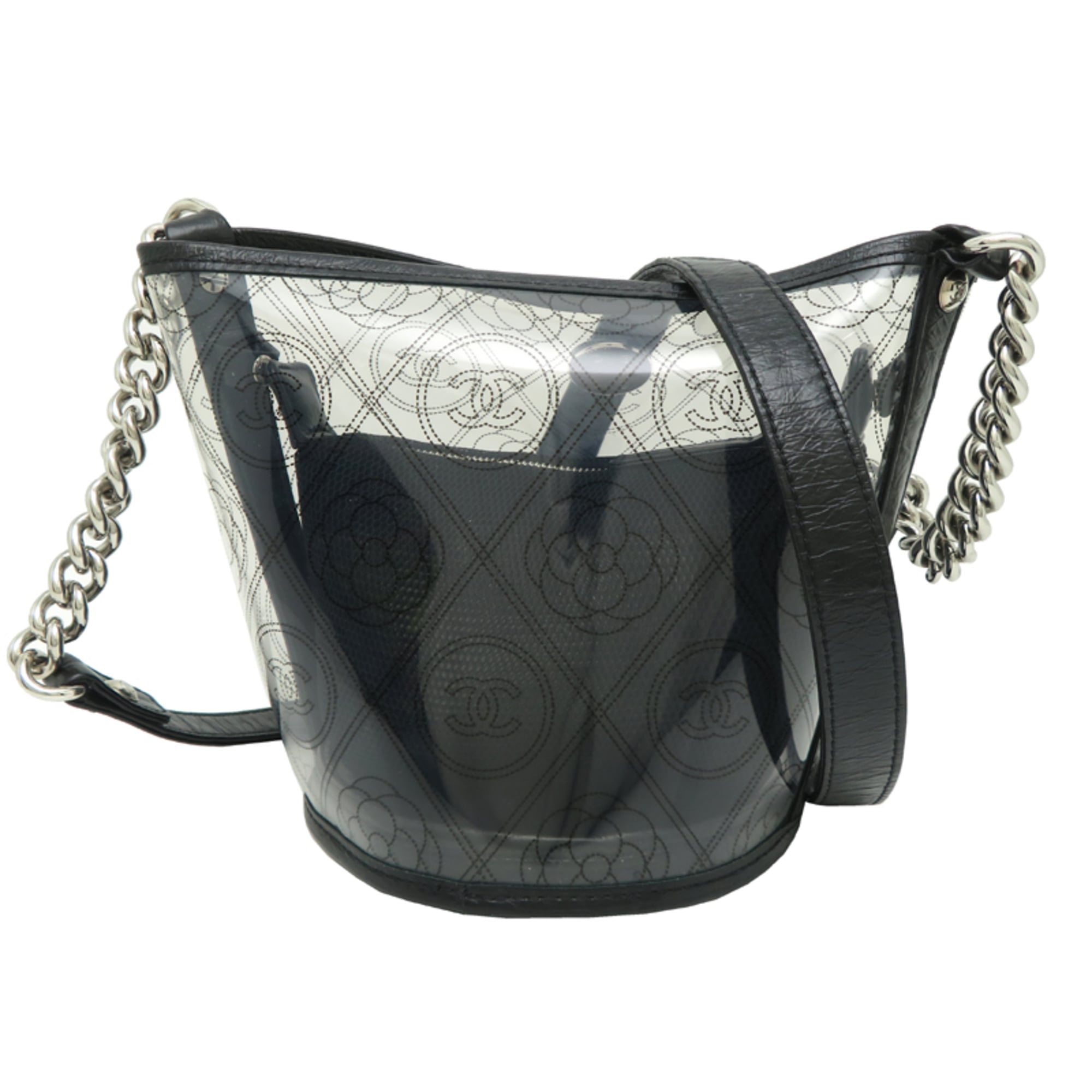 Chanel Black Vinyl Shoulder Bag (Pre-Owned)