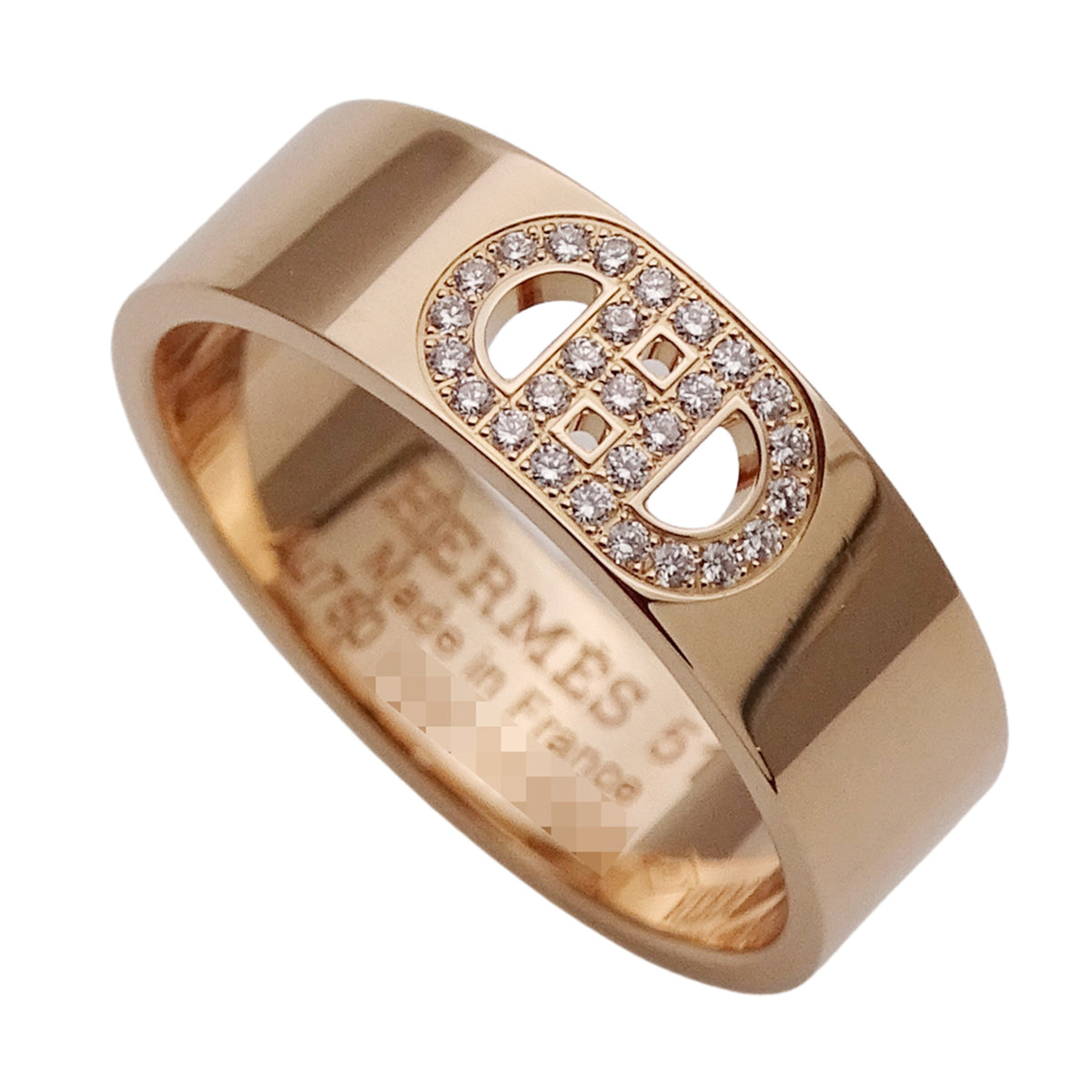 Hermes Pink Gold Pink Gold (18K) Band Ring (Pre-Owned)