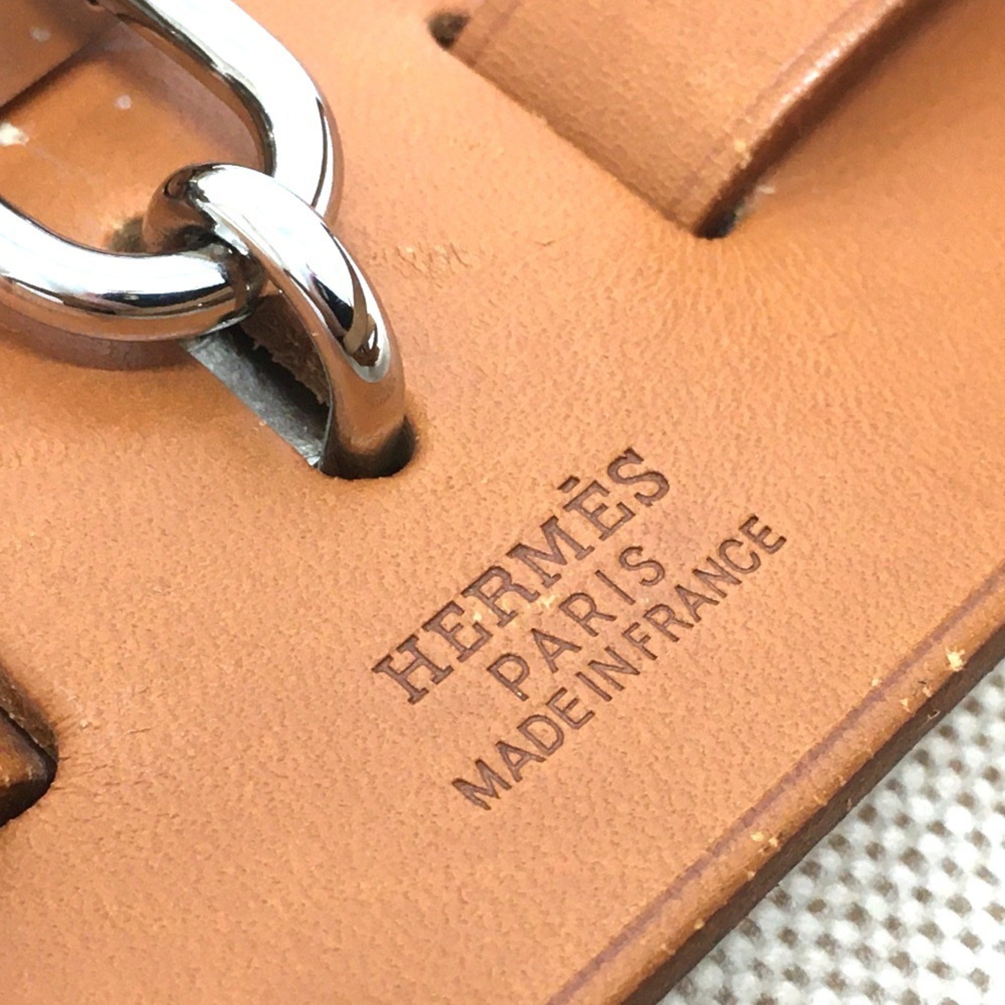 Hermes Her Bag Natural Canvas Leather Backpack (Pre-Owned)
