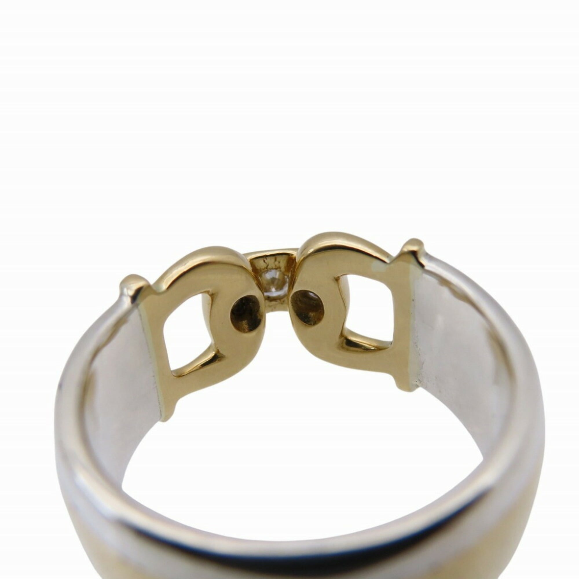Hermes Gold Silver Yellow Gold (18K) Silver 925 Band Ring (Pre-Owned)