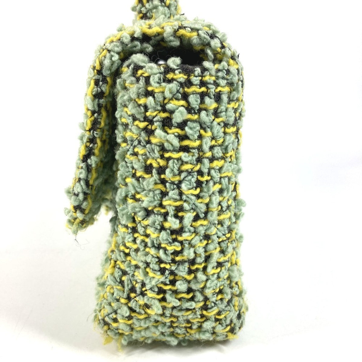 Chanel Green Tweed Handbag (Pre-Owned)