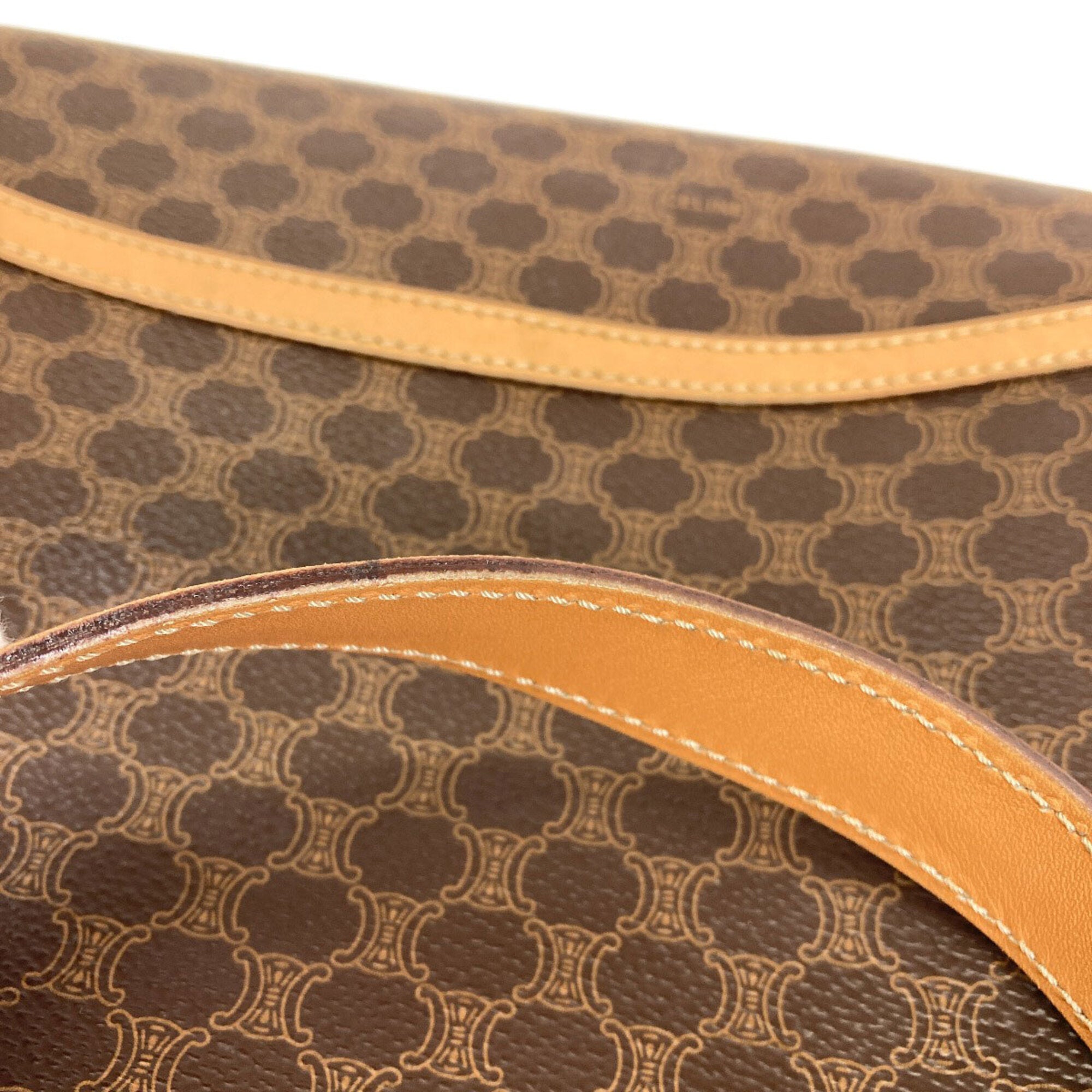 Celine Macadam Brown Pvc Shoulder Bag (Pre-Owned)
