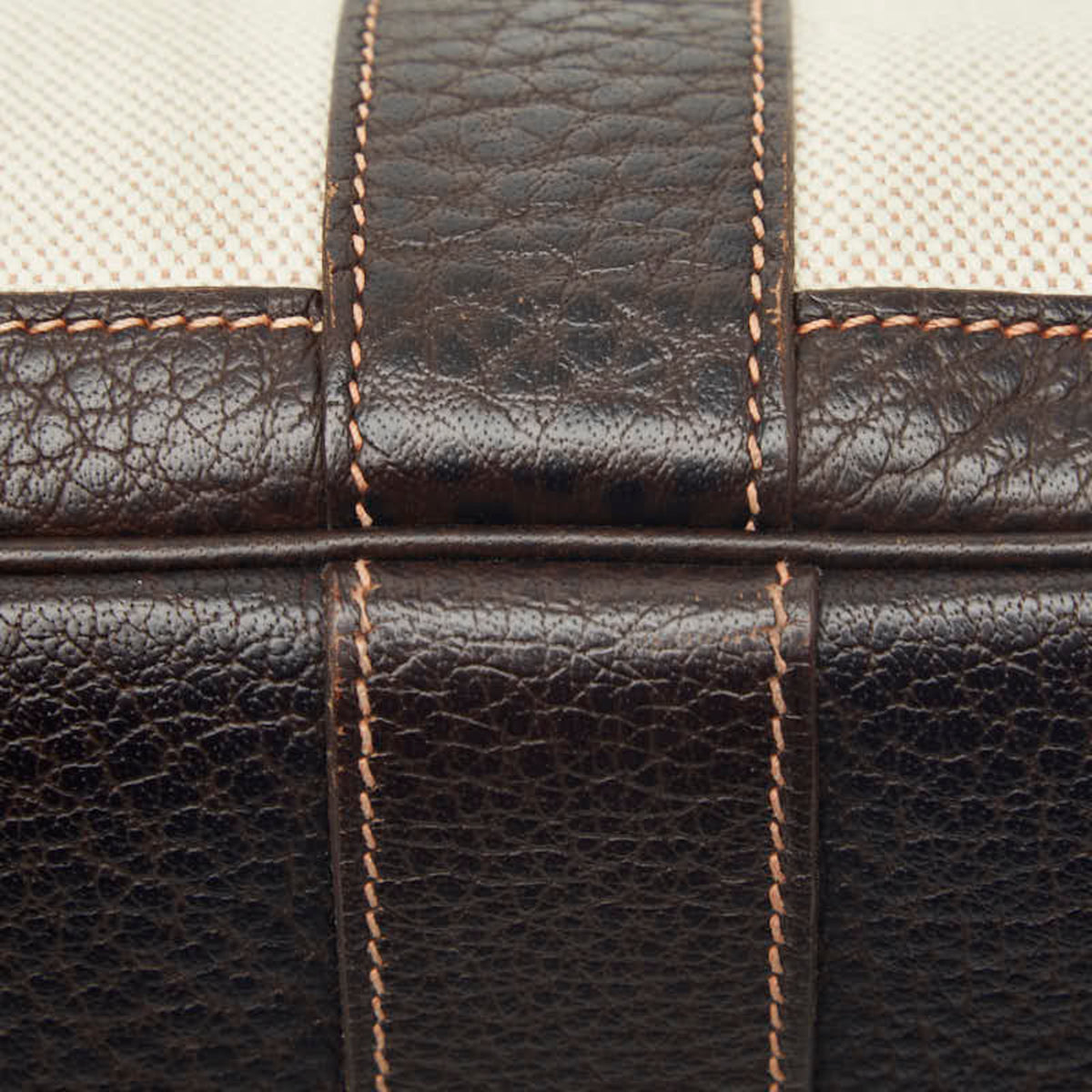 Hermes Brown Marron Toile H Canvas Leather Tote Bag (Pre-Owned)