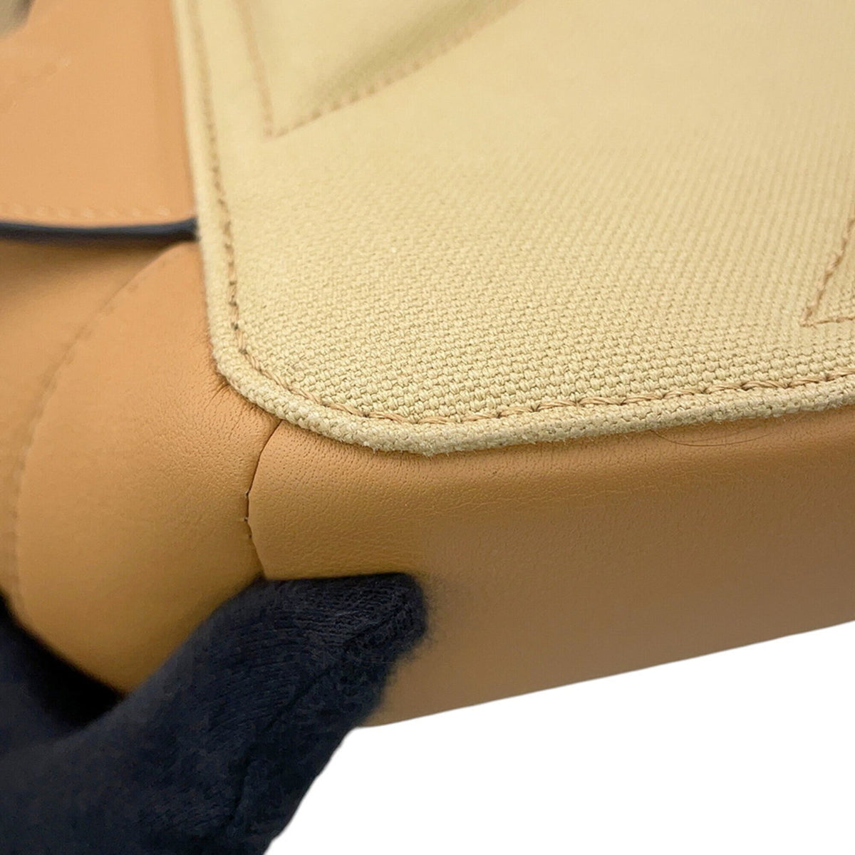 Loewe Beige Canvas Leather Backpack Handbag (Pre-Owned)