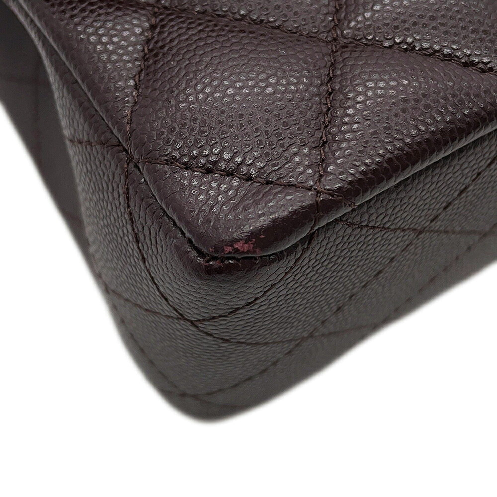 Chanel Matelasse Brown Grained Calfskin Handbag Shoulder Bag (Pre-Owned)