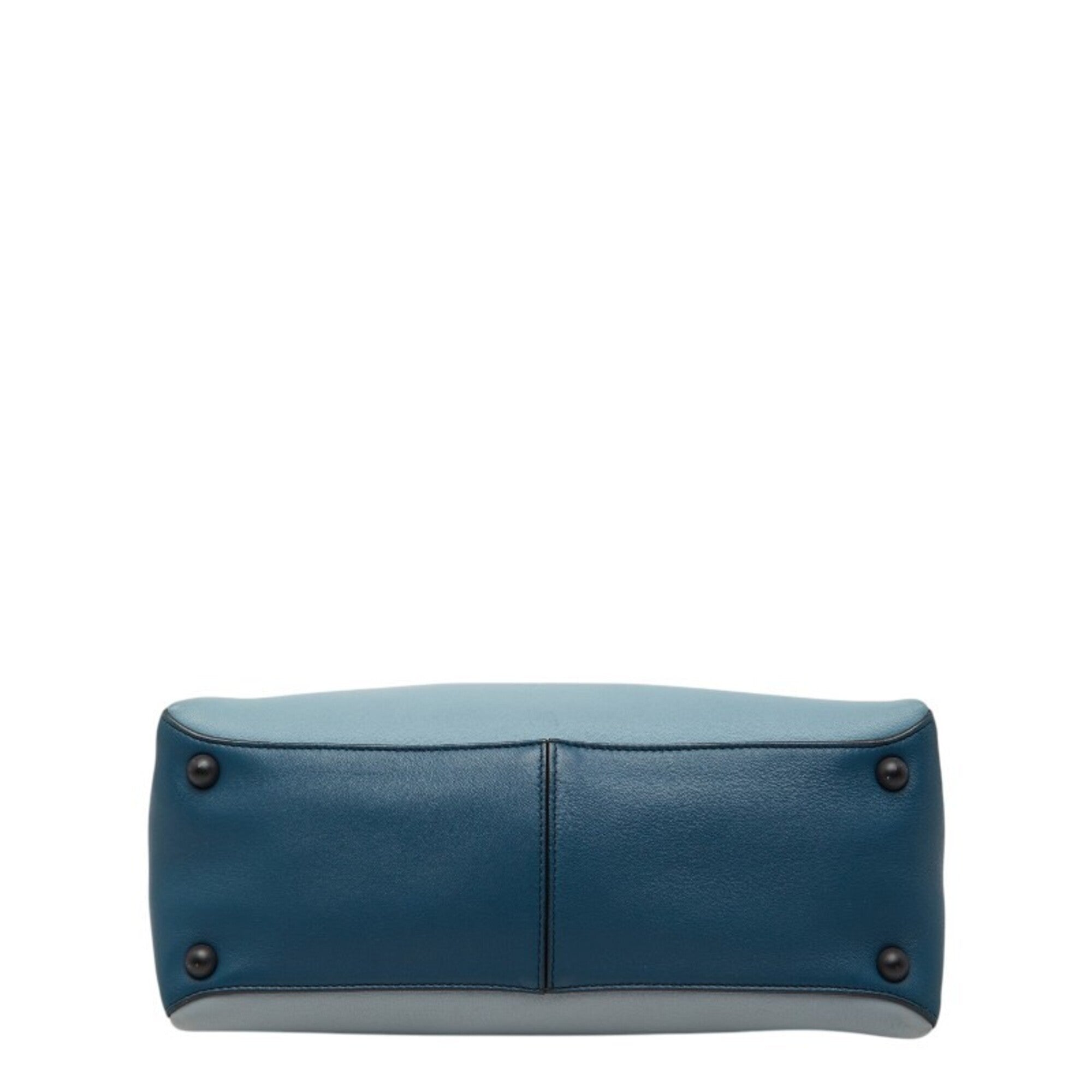 Bottega Veneta Blue Leather Handbag (Pre-Owned)