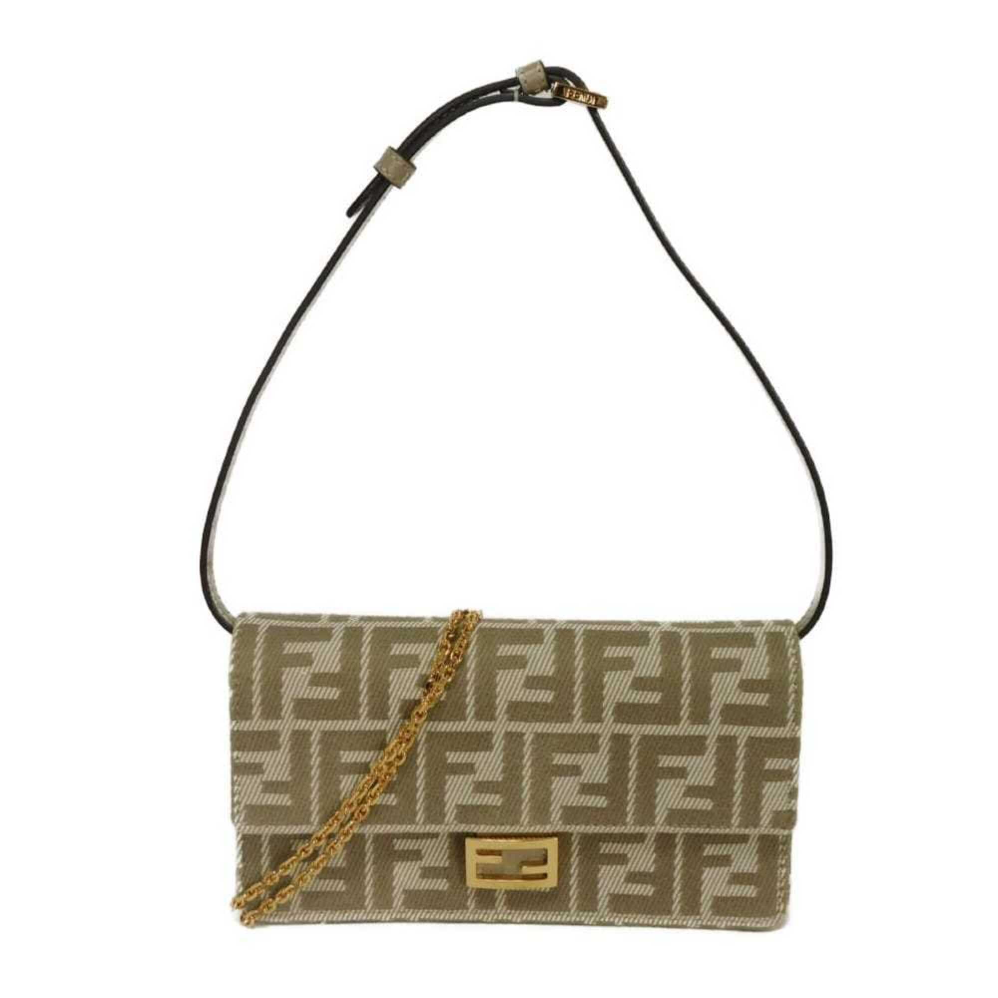 Fendi Beige Fabric Shoulder Bag (Pre-Owned)