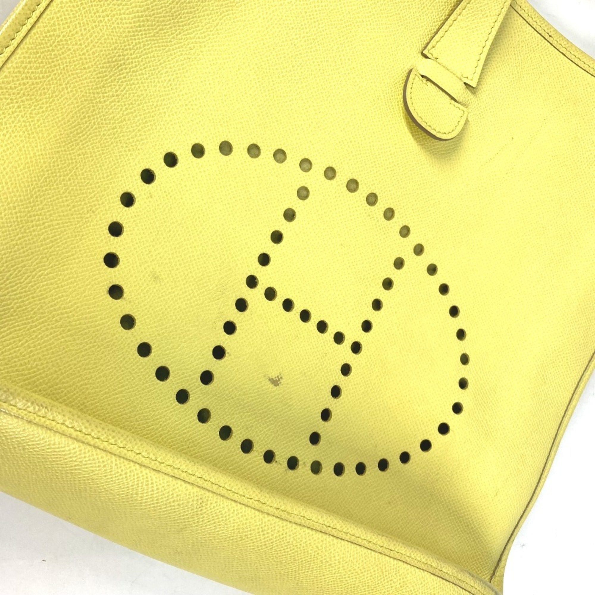 Hermes Lime Lime Yellow Yellow Epsom Leather Shoulder Bag (Pre-Owned)